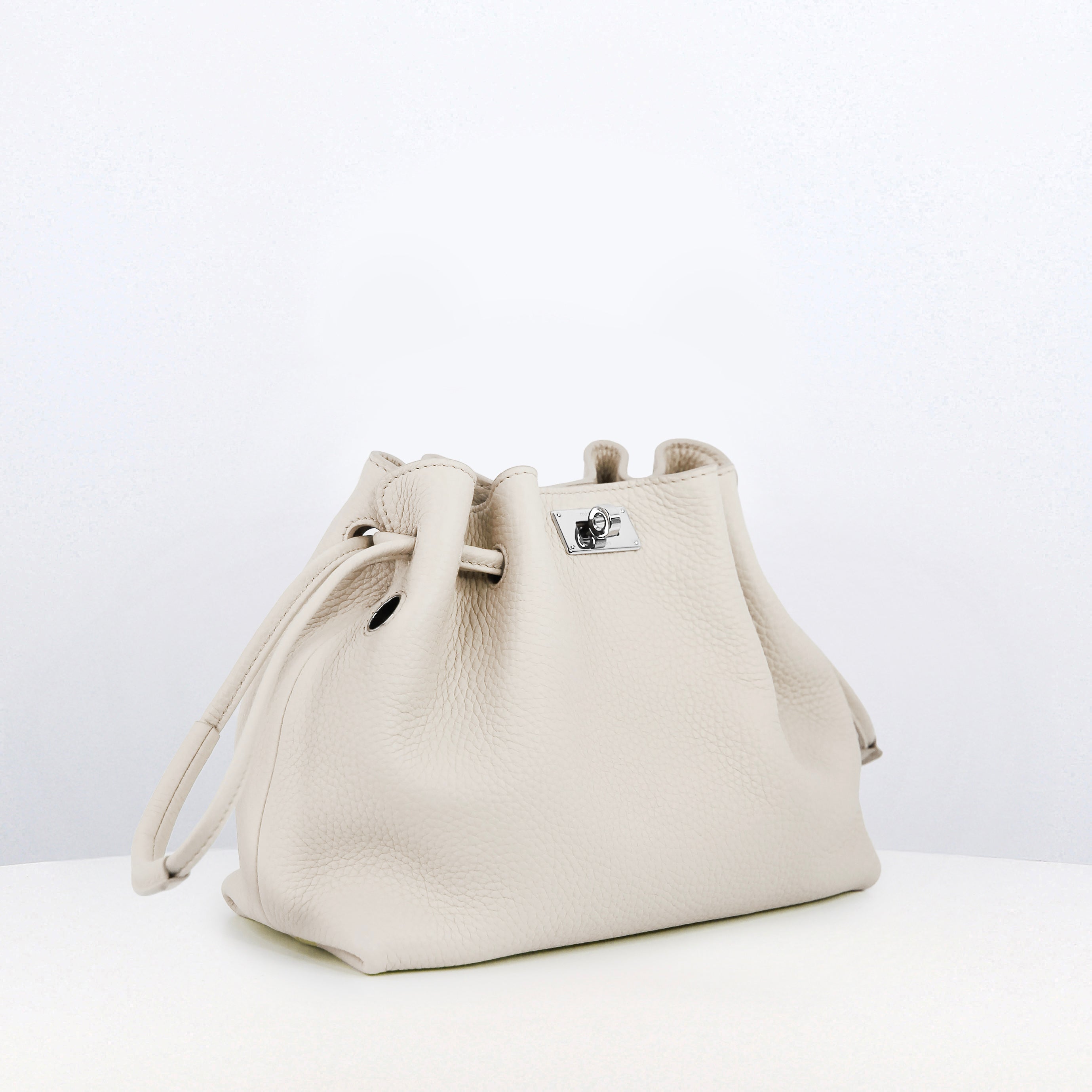 SAC BOURSE EN CUIR COLETTE MINI IVOIRE