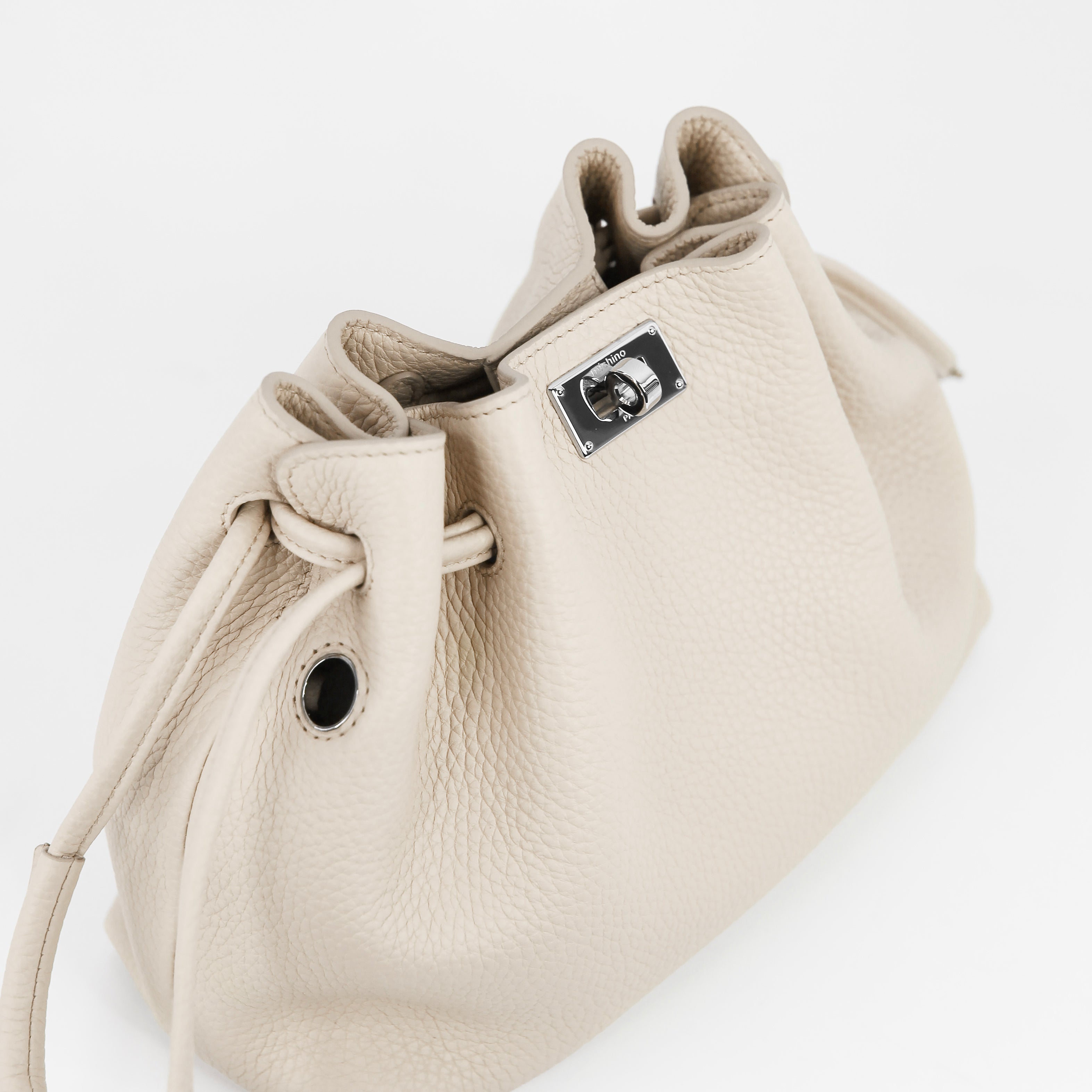SAC BOURSE EN CUIR COLETTE MINI IVOIRE