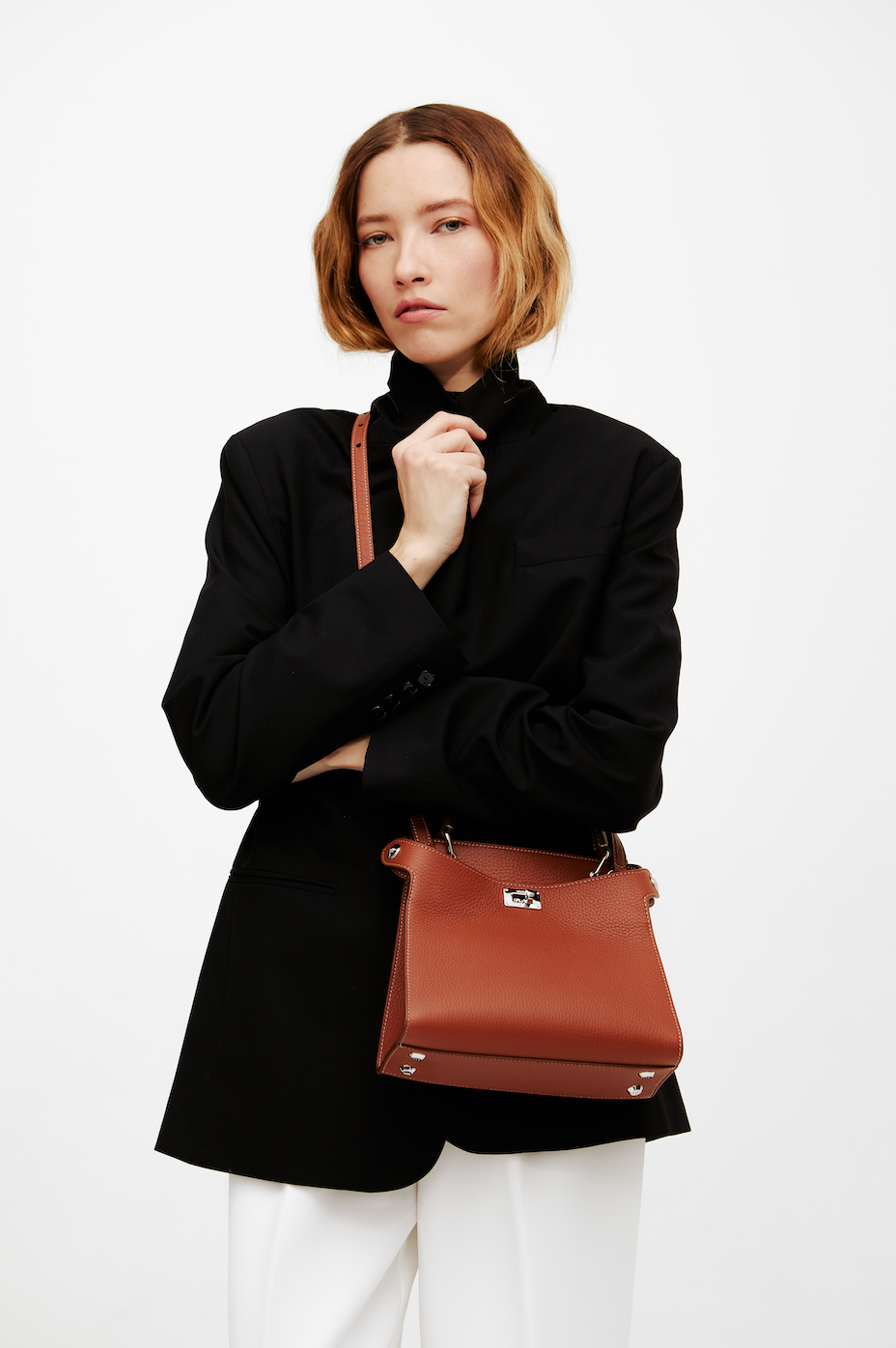 SAC À MAIN EN CUIR LUTECE MINI GOLD