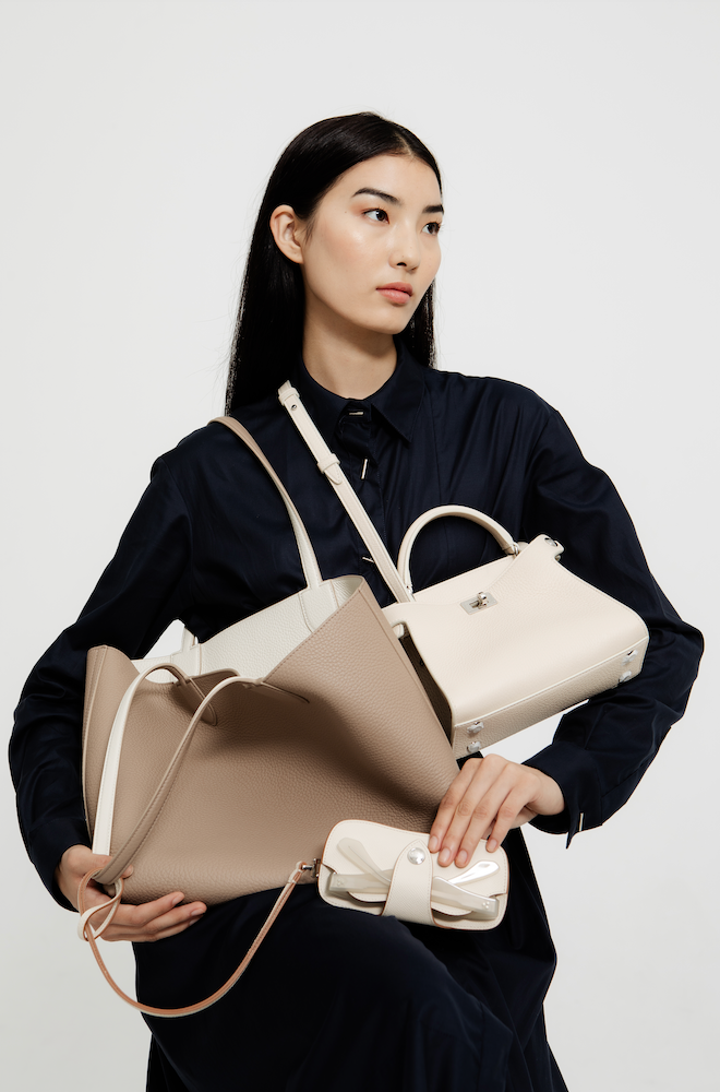 SAC À MAIN EN CUIR LUTECE NANO IVOIRE