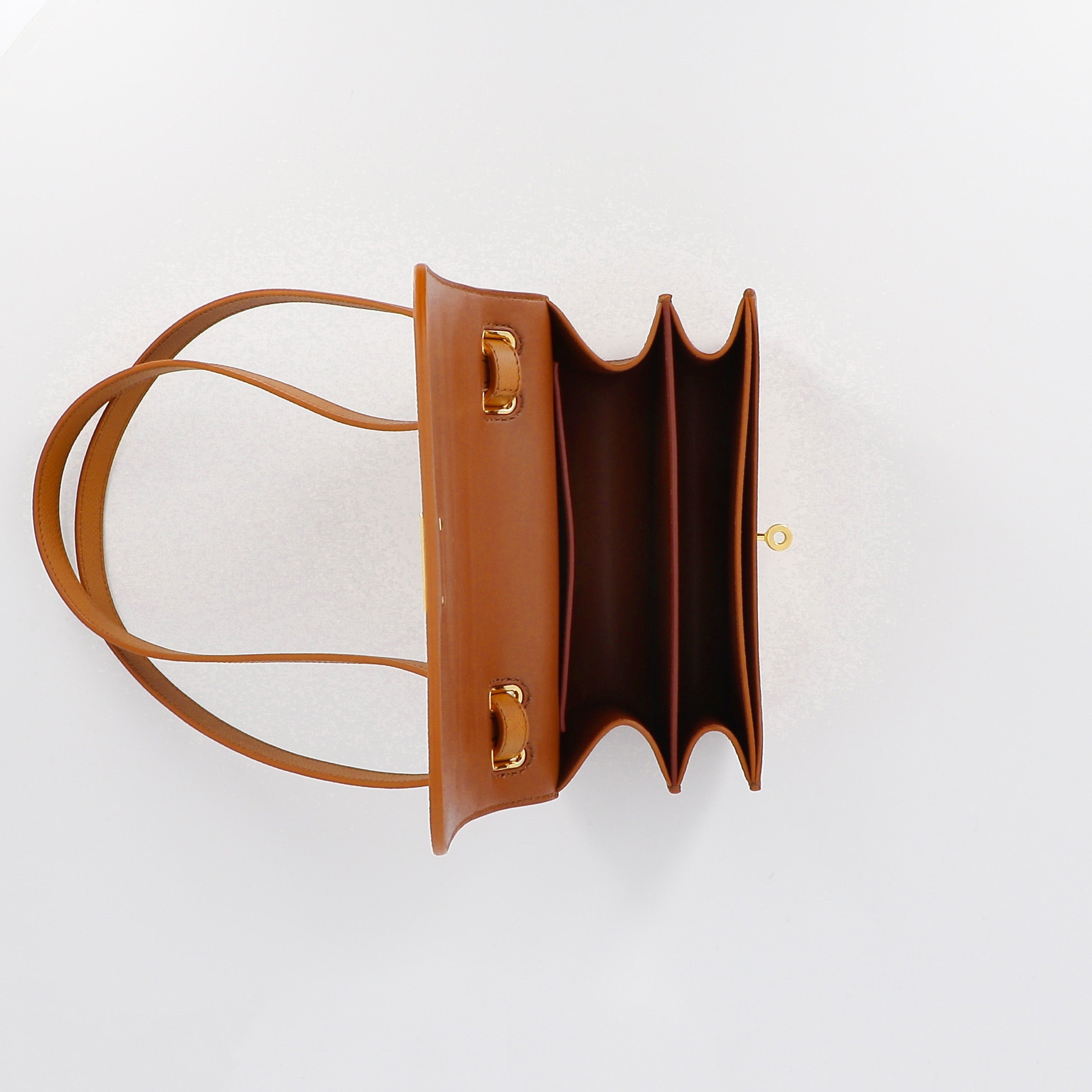 SAC À RABAT EN CUIR ÉLYSÉE GOLD