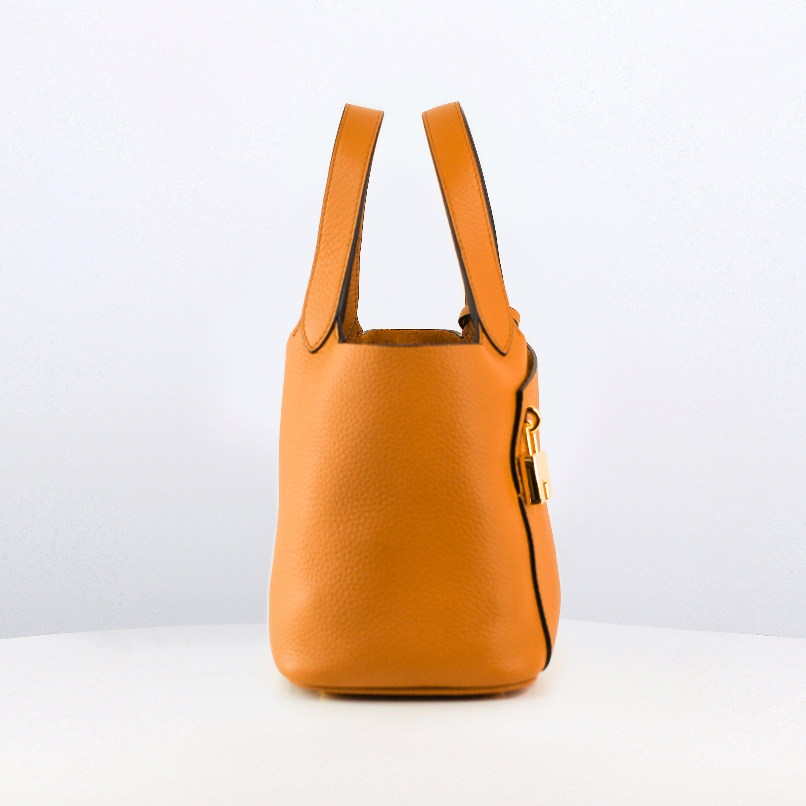 SAC A MAIN EN CUIR ETOILE MINI CAMEL FINITIONS DORÉES