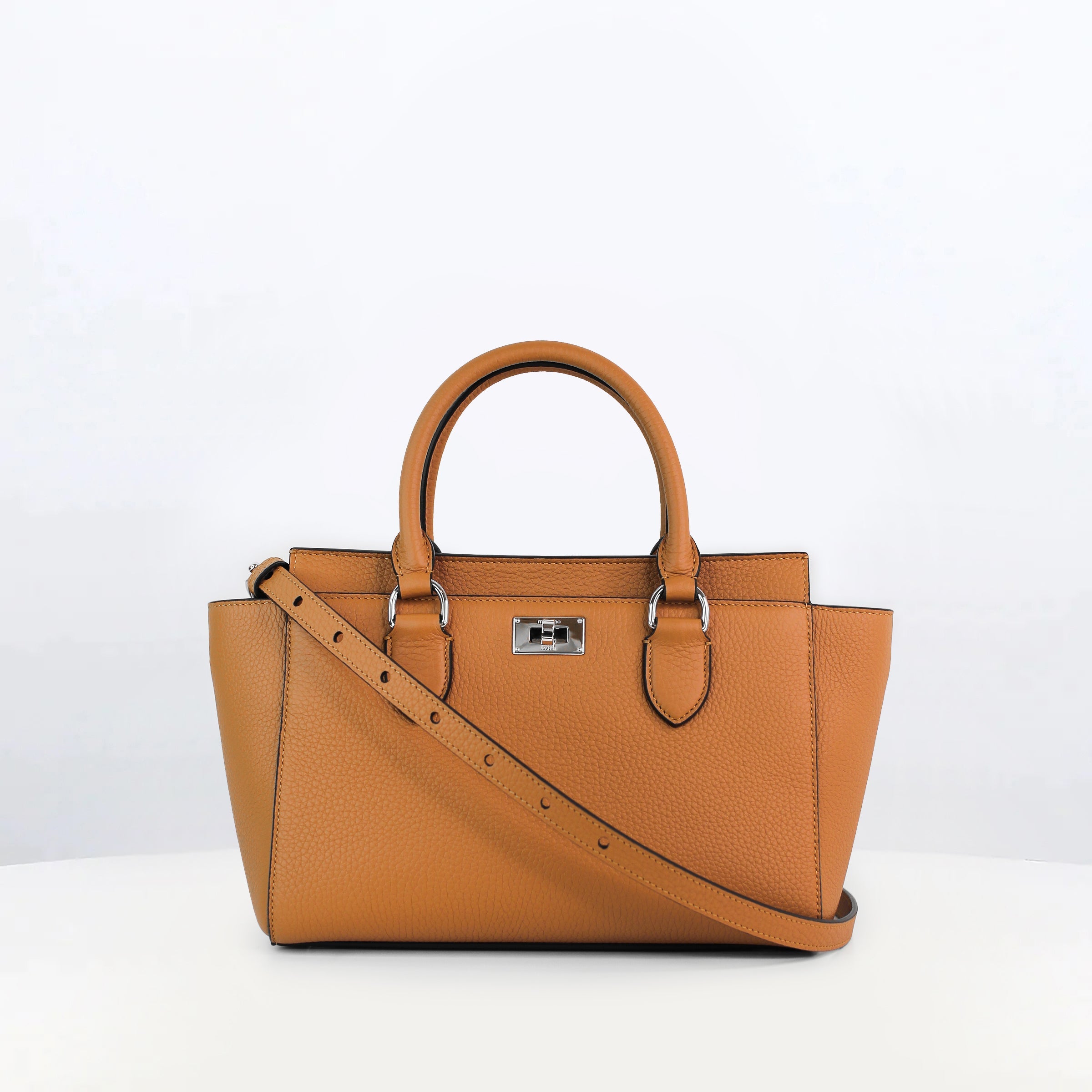 SAC À MAIN EN CUIR FAUBOURG MINI CAMEL