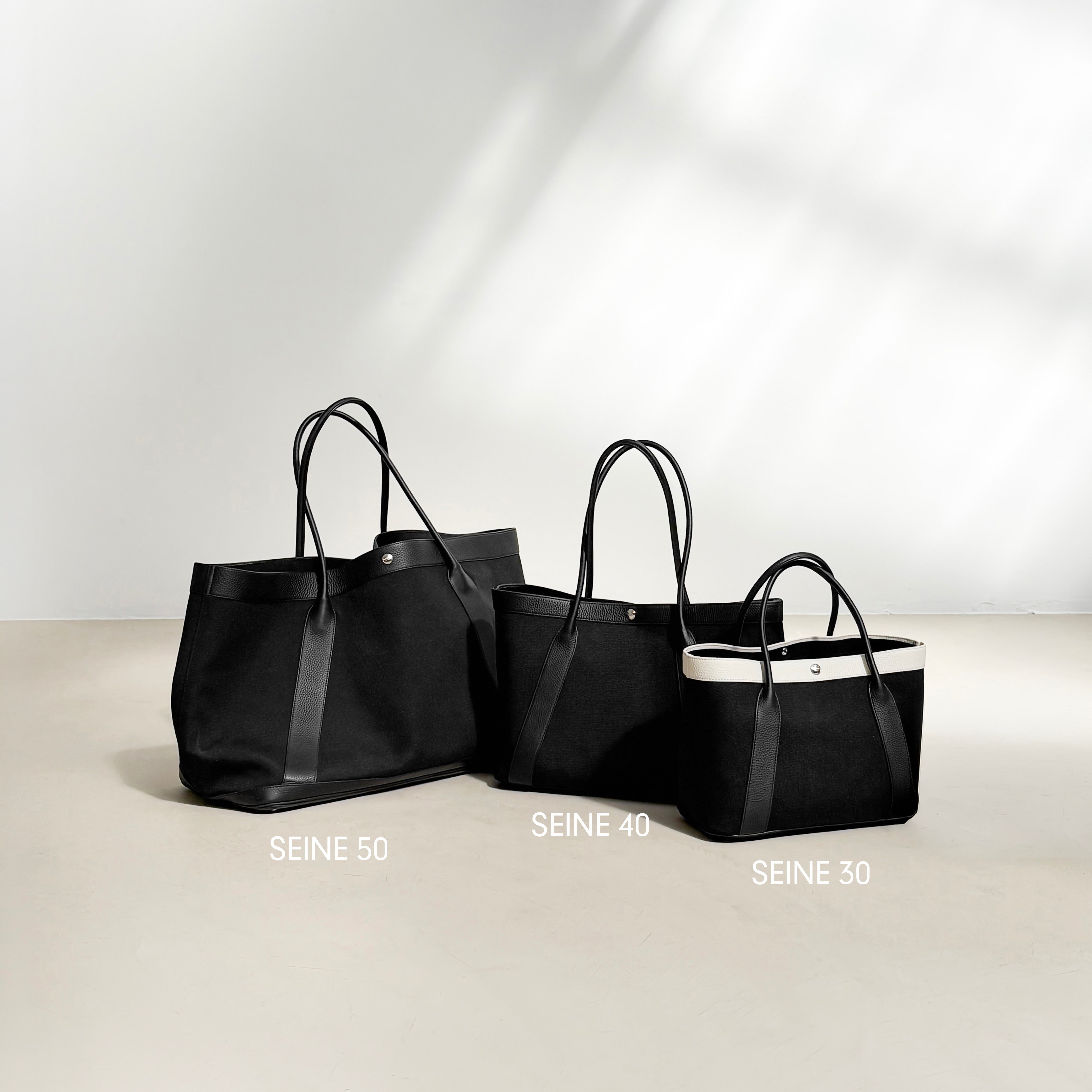 CANVAS TOTE SEINE50 BLACK
