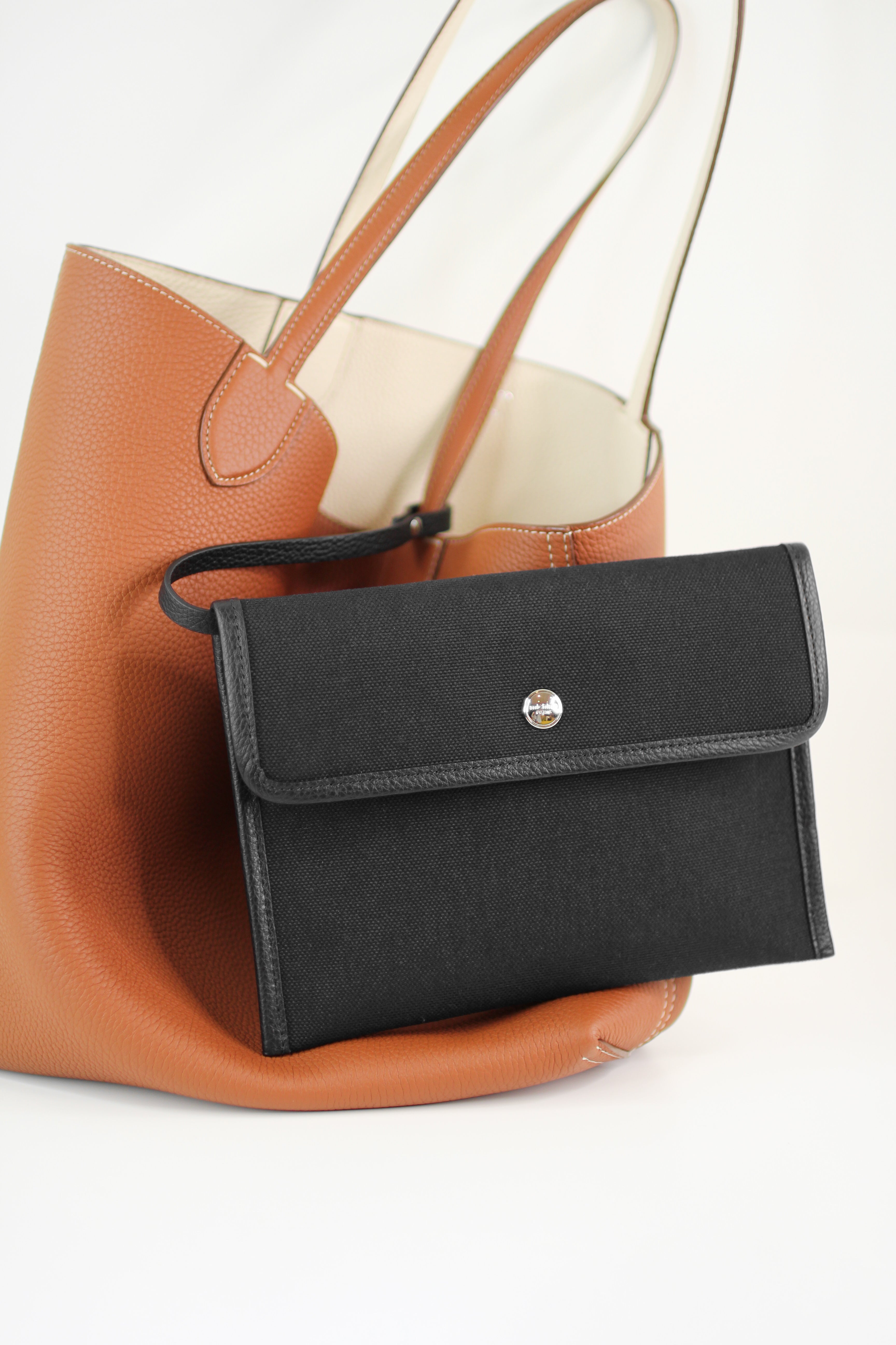 SAC CABAS EN CUIR RÉVERSIBLE RIVOLI NORD/SUD GOLD/IVOIRE