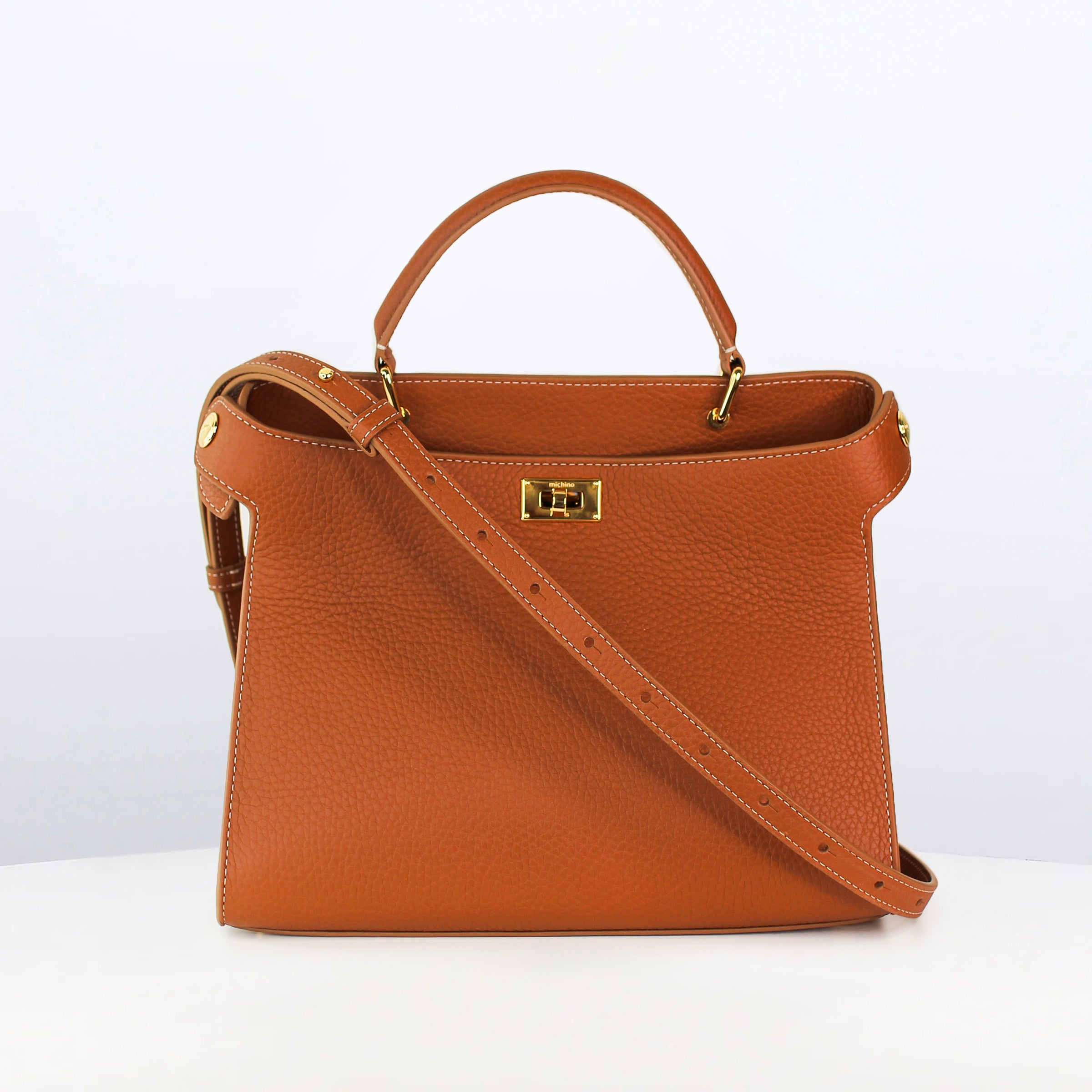 SAC À MAIN EN CUIR LUTECE 27 GOLD FINITIONS DORÉES