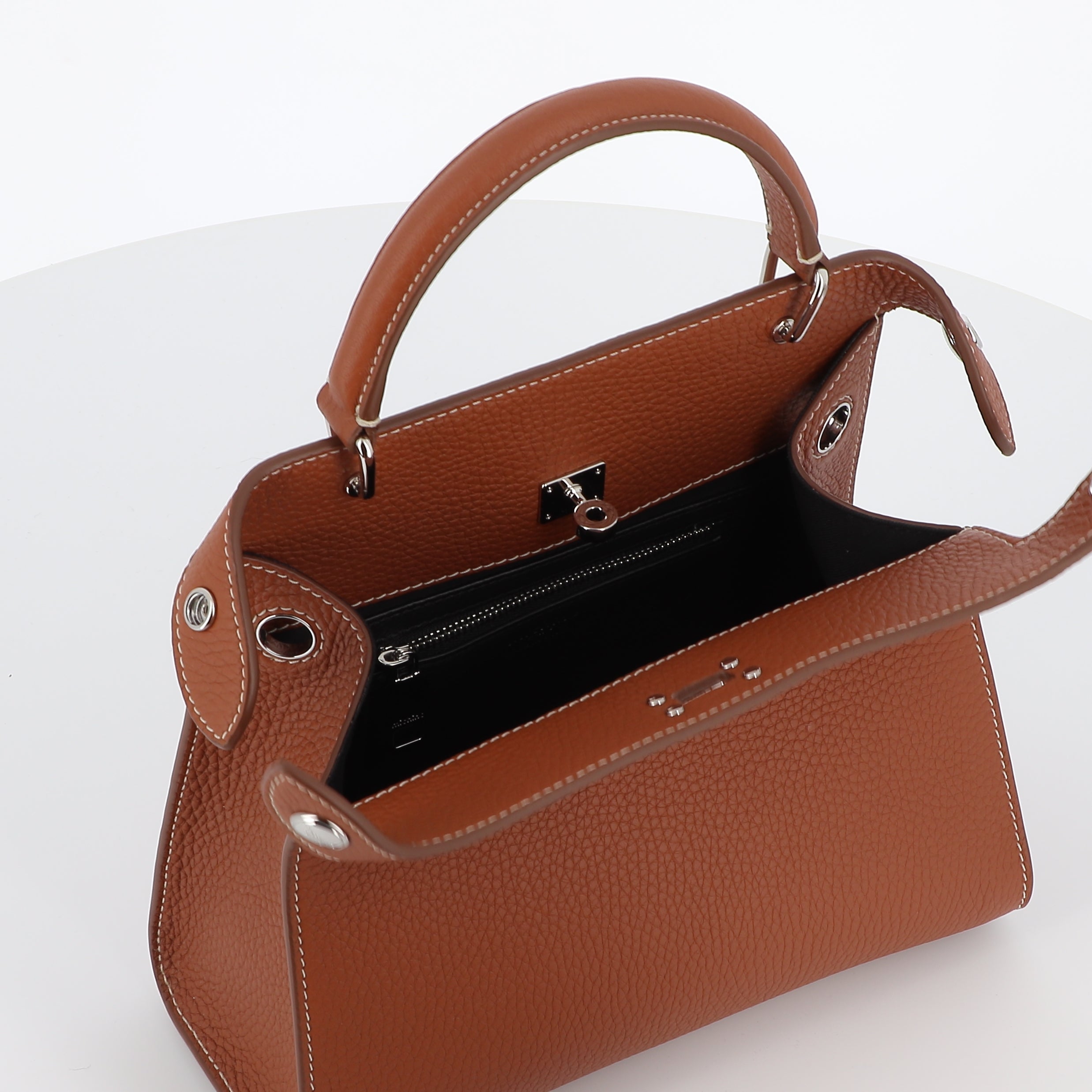 SAC À MAIN EN CUIR LUTECE MINI GOLD