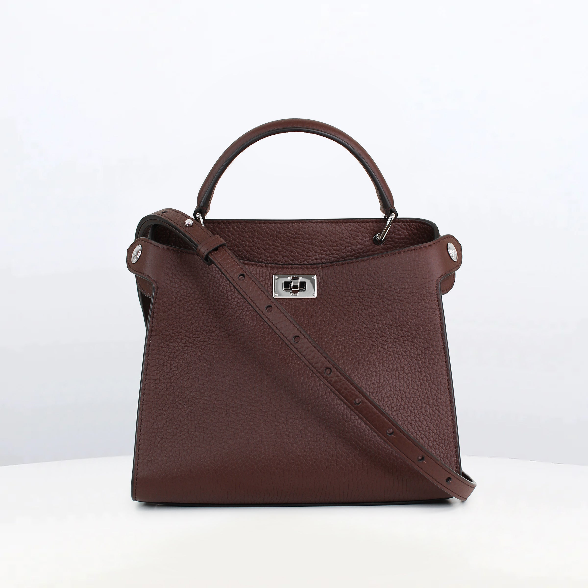 SAC A MAIN EN CUIR LUTECE MINI PRUNE
