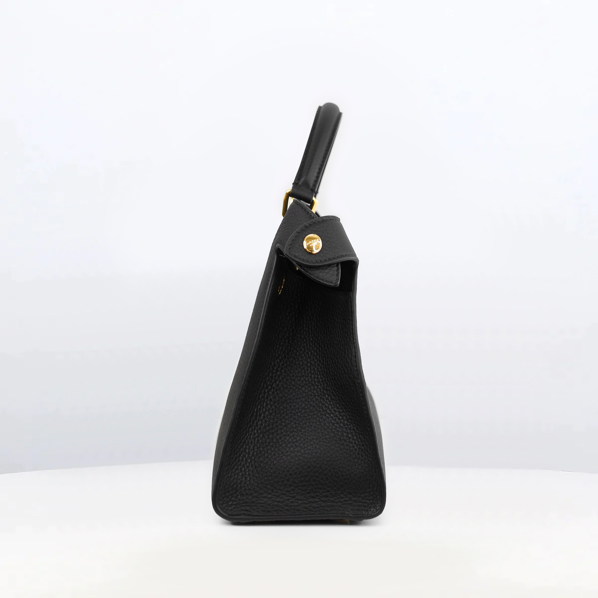 SAC À MAIN EN CUIR LUTECE PM NOIR FINITIONS DORÉES