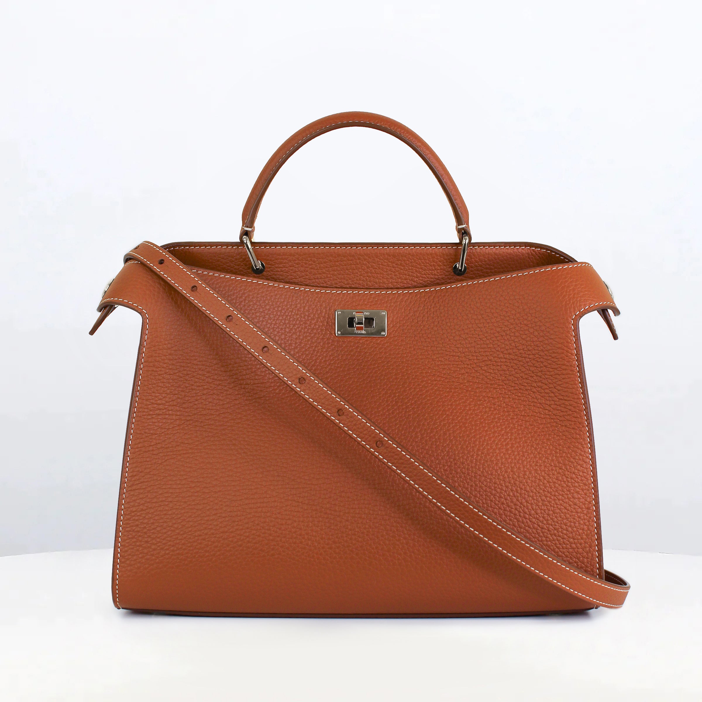 SAC À MAIN EN CUIR LUTECE PM GOLD