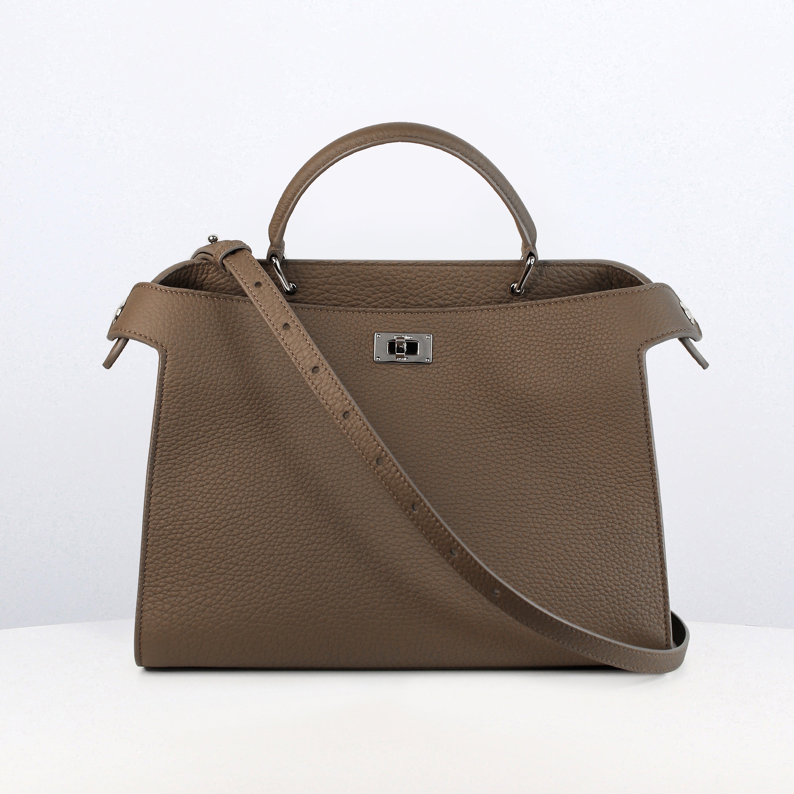 SAC À MAIN EN CUIR LUTECE PM TAUPE