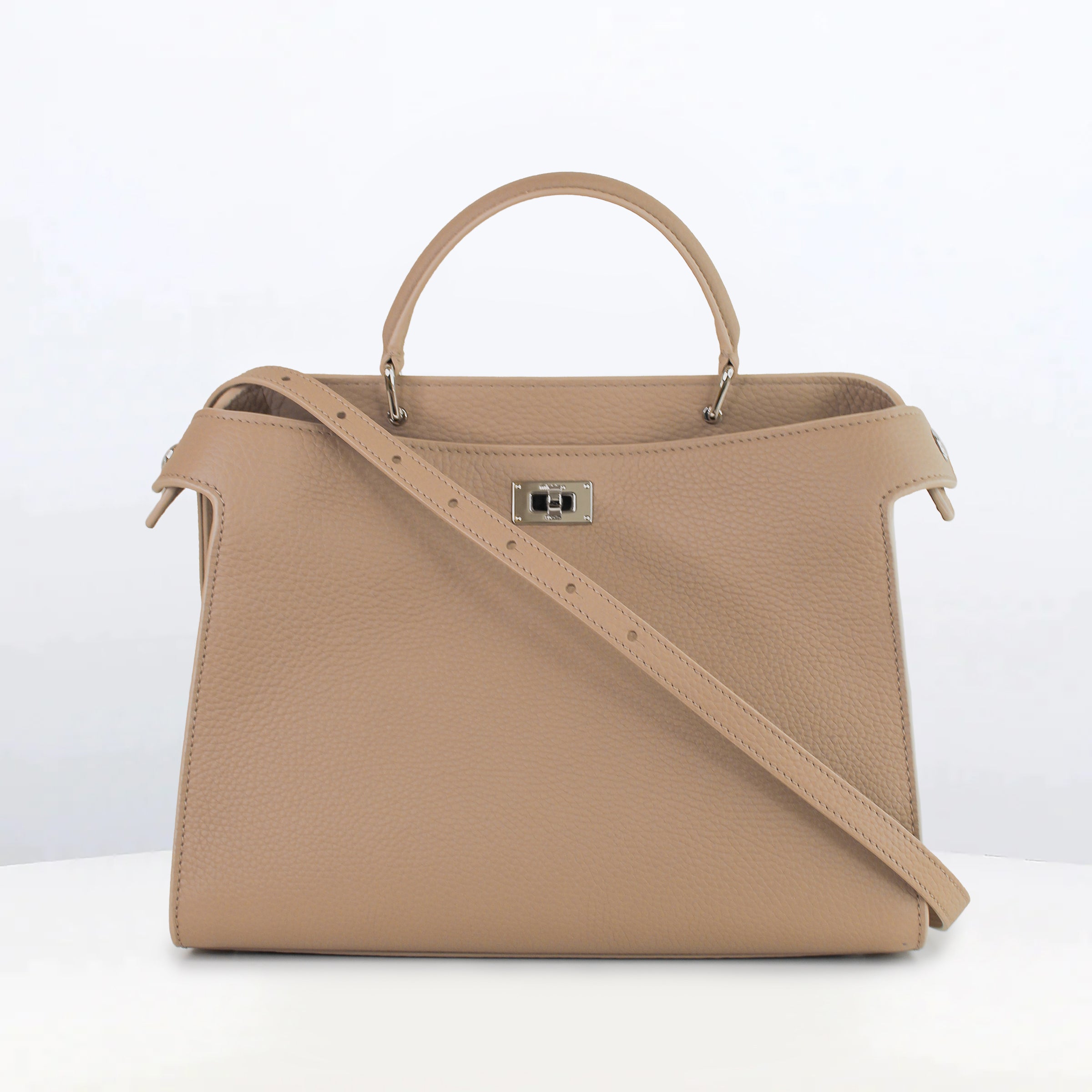 SAC À MAIN EN CUIR LUTECE PM TOURTERELLE