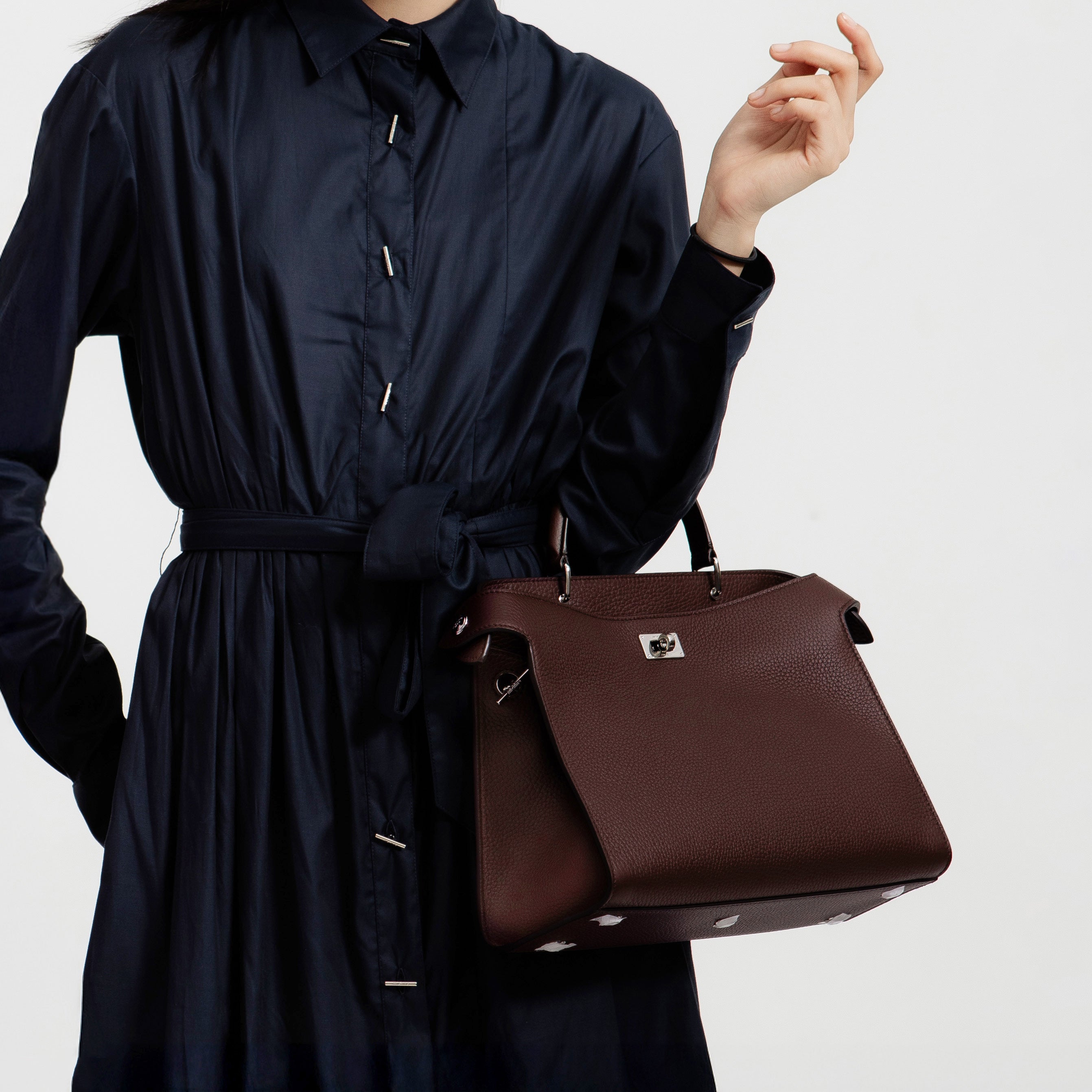 ハンドバッグ - ルテス スモール あずき色