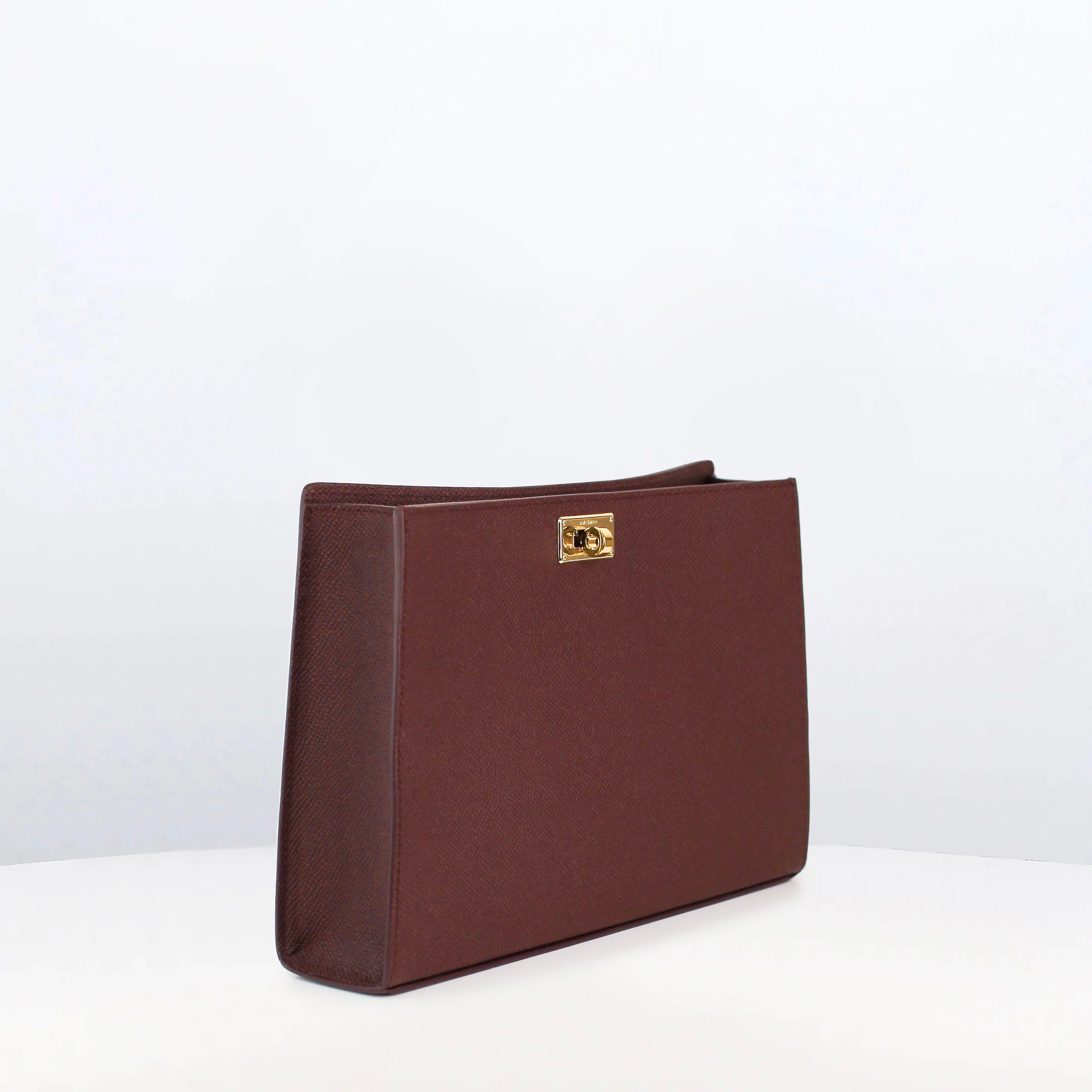POCHETTE MONTAIGNE IN LEATHER PRUNE