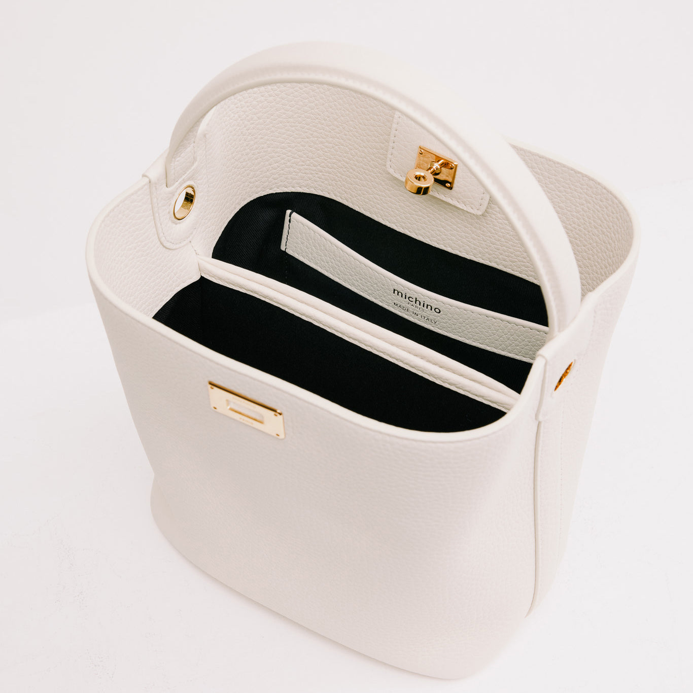 SAC SEAU EN CUIR ODEON MINI CRAIE