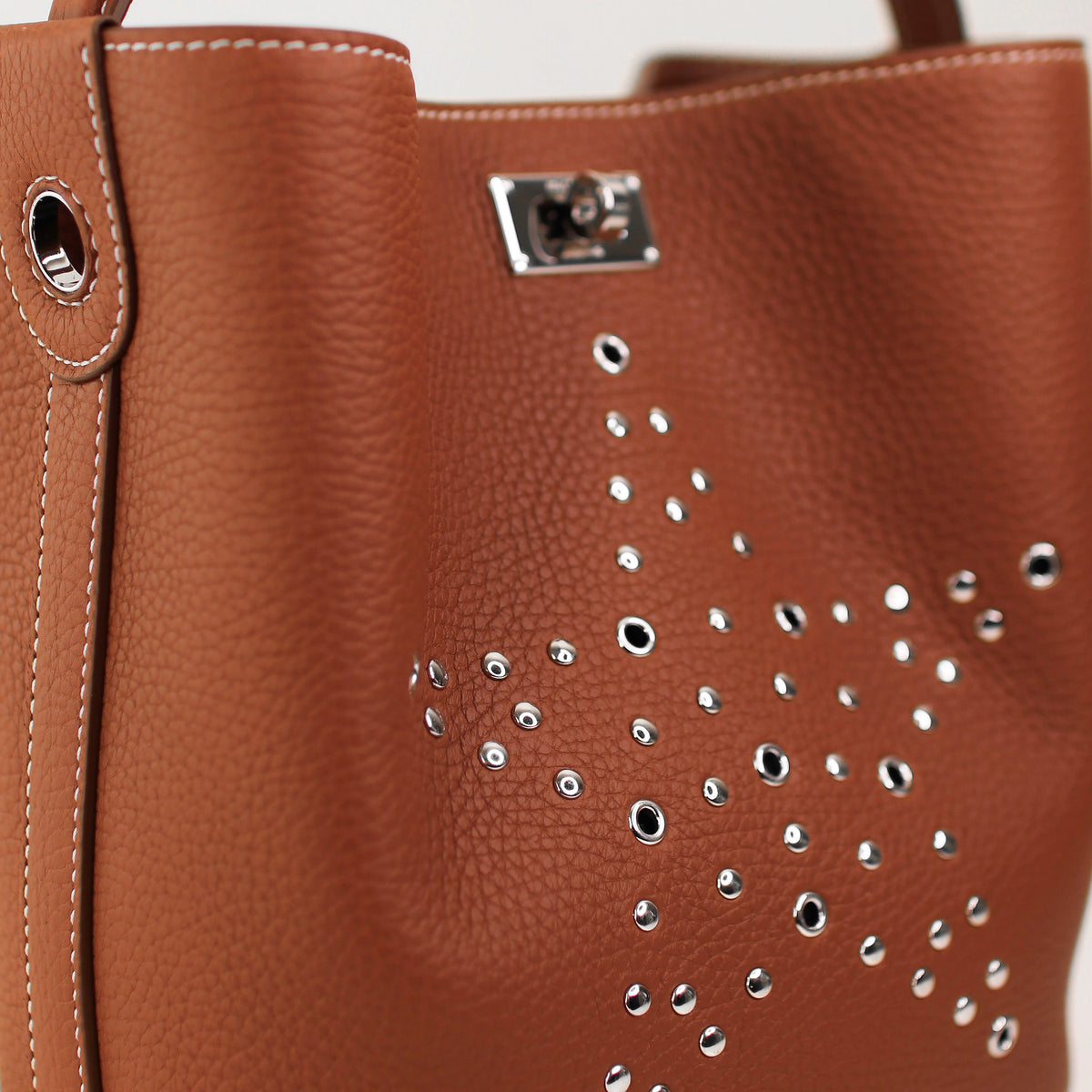 LEATHER BUCKET BAG ODEON MINI GOLD HOPE