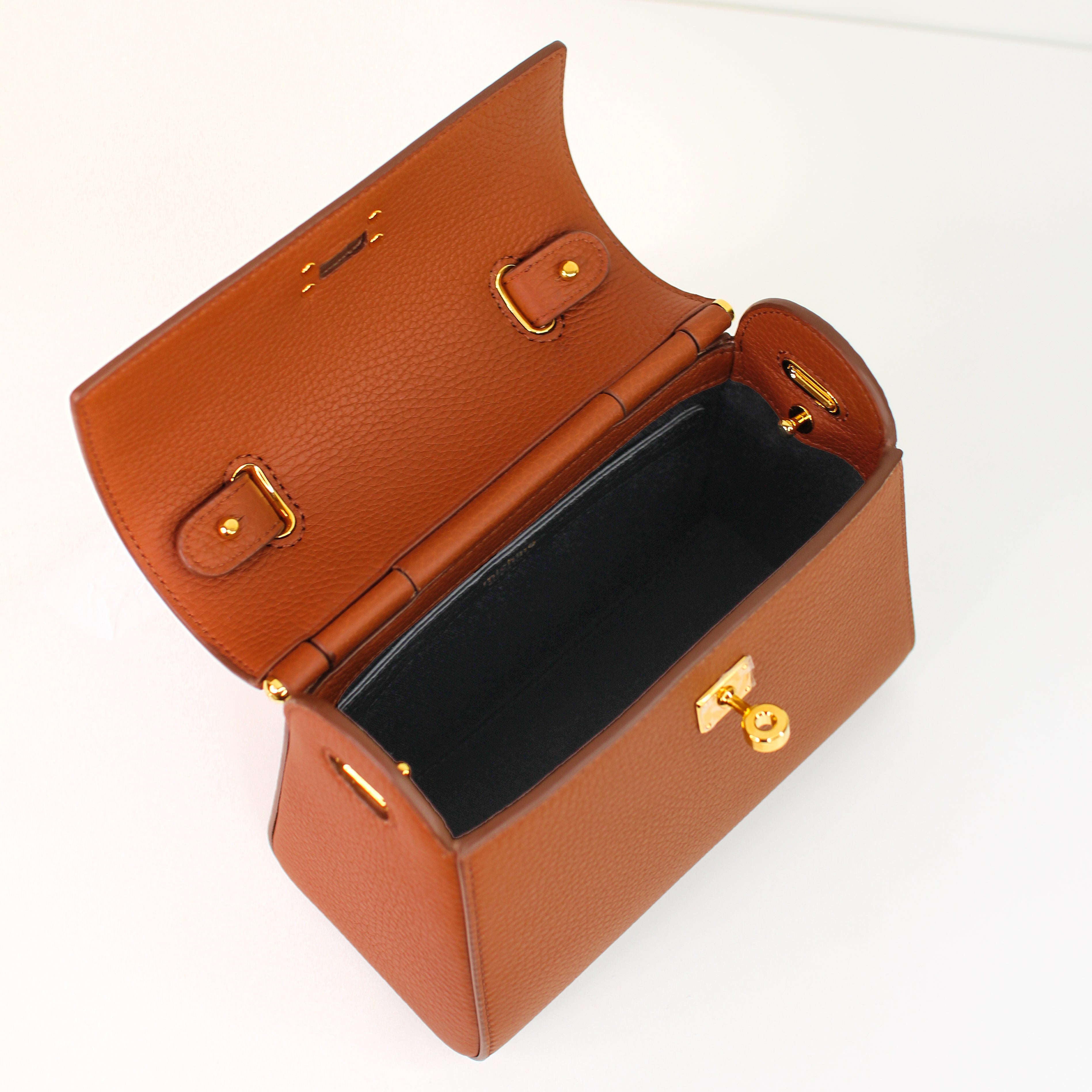 SAC À MAIN EN CUIR PALAIS ROYAL MINI GOLD