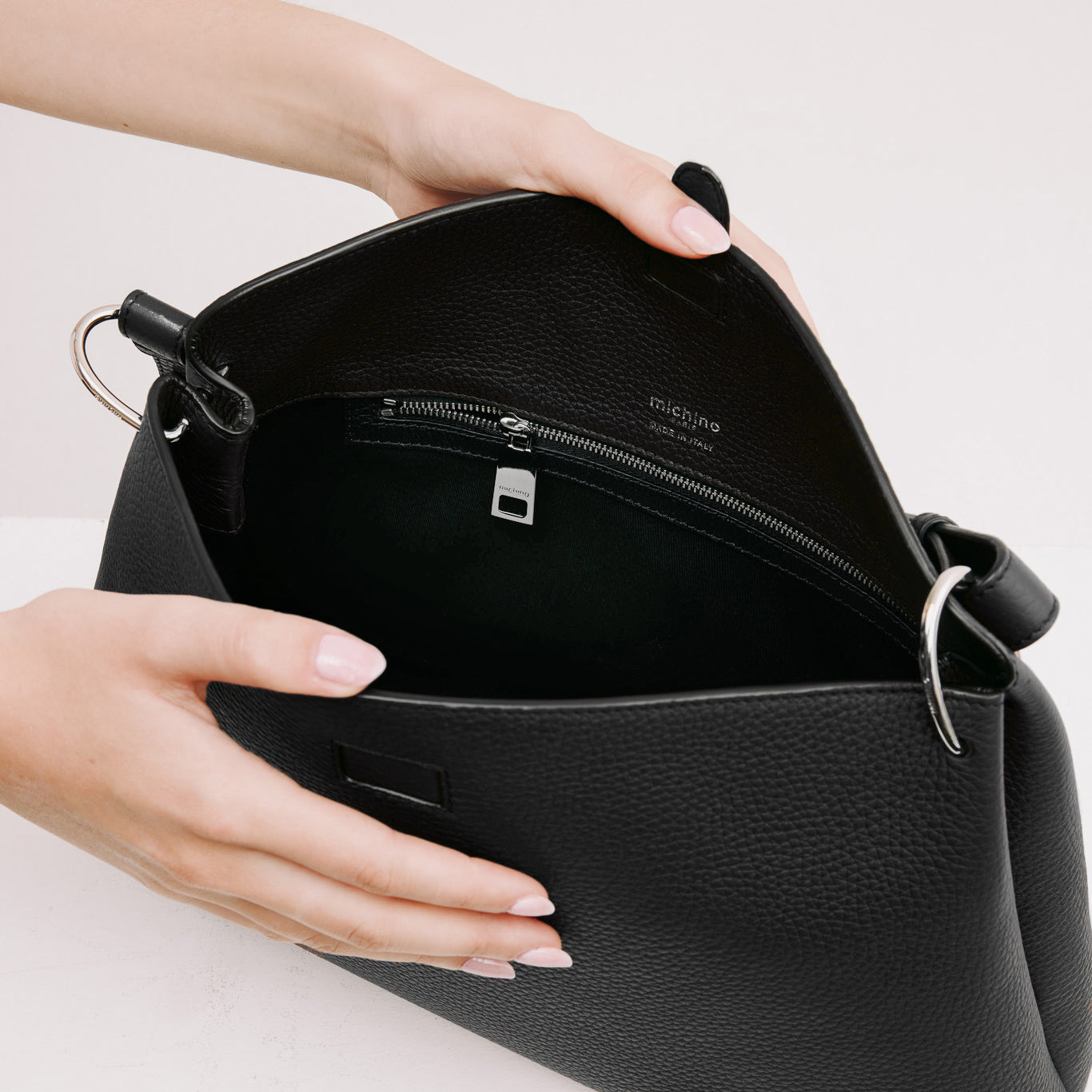 SAC À MAIN EN CUIR PASSY PM NOIR