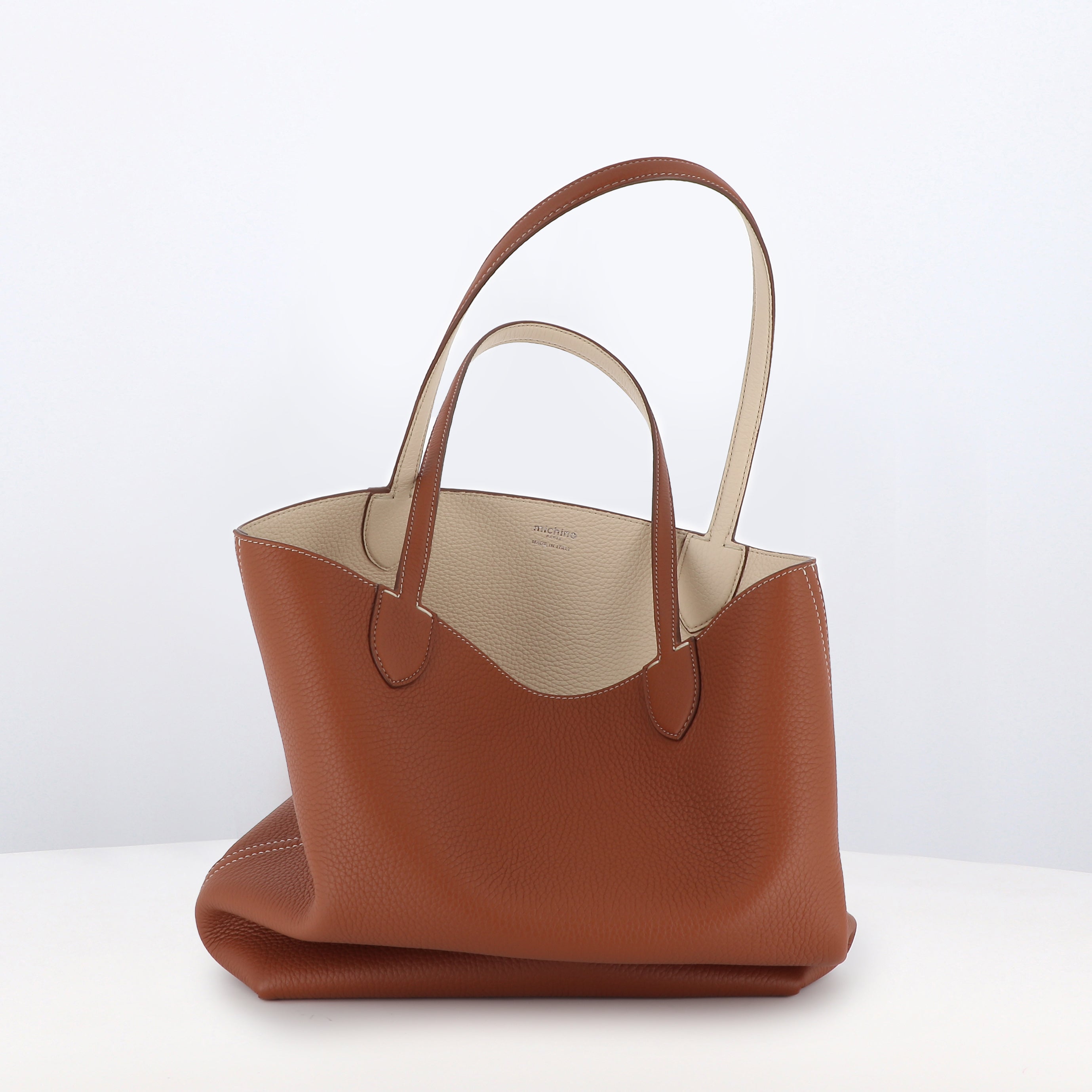 リバーシブルトートバッグ - リヴォリ 縦長 ゴールド/アイボリー