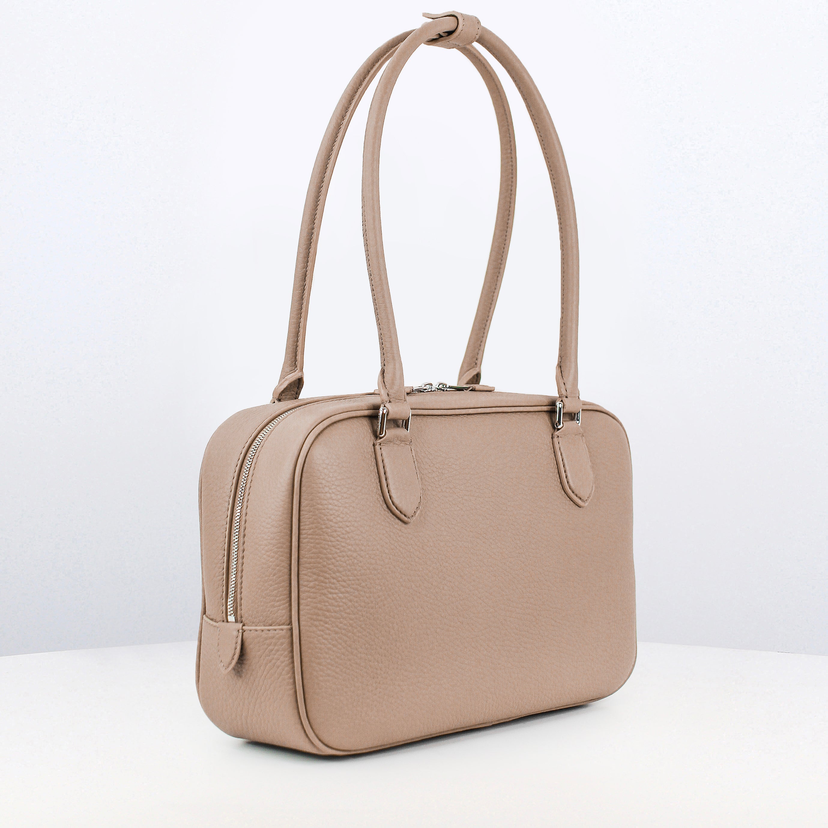 SAC À MAIN EN CUIR BOSTON TUILERIES PM TOURTERELLE