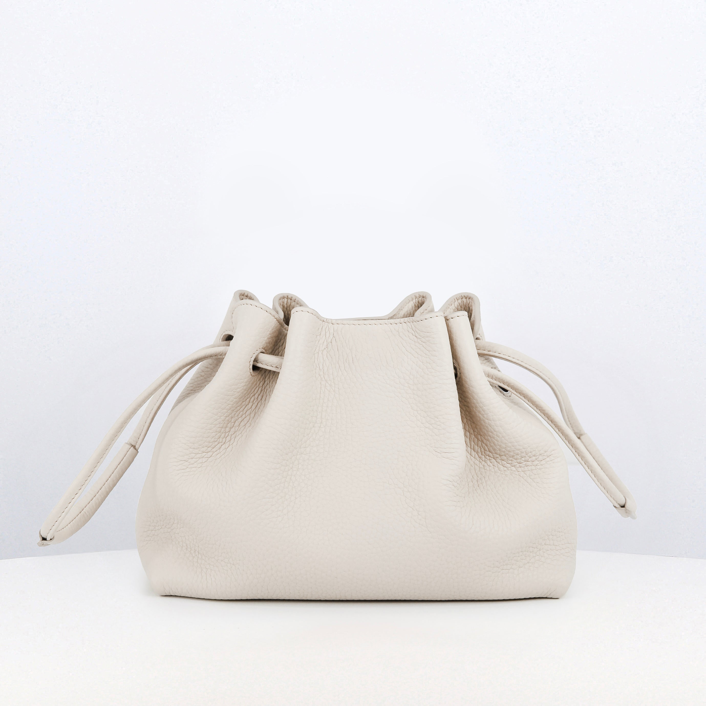 SAC BOURSE EN CUIR COLETTE MINI IVOIRE