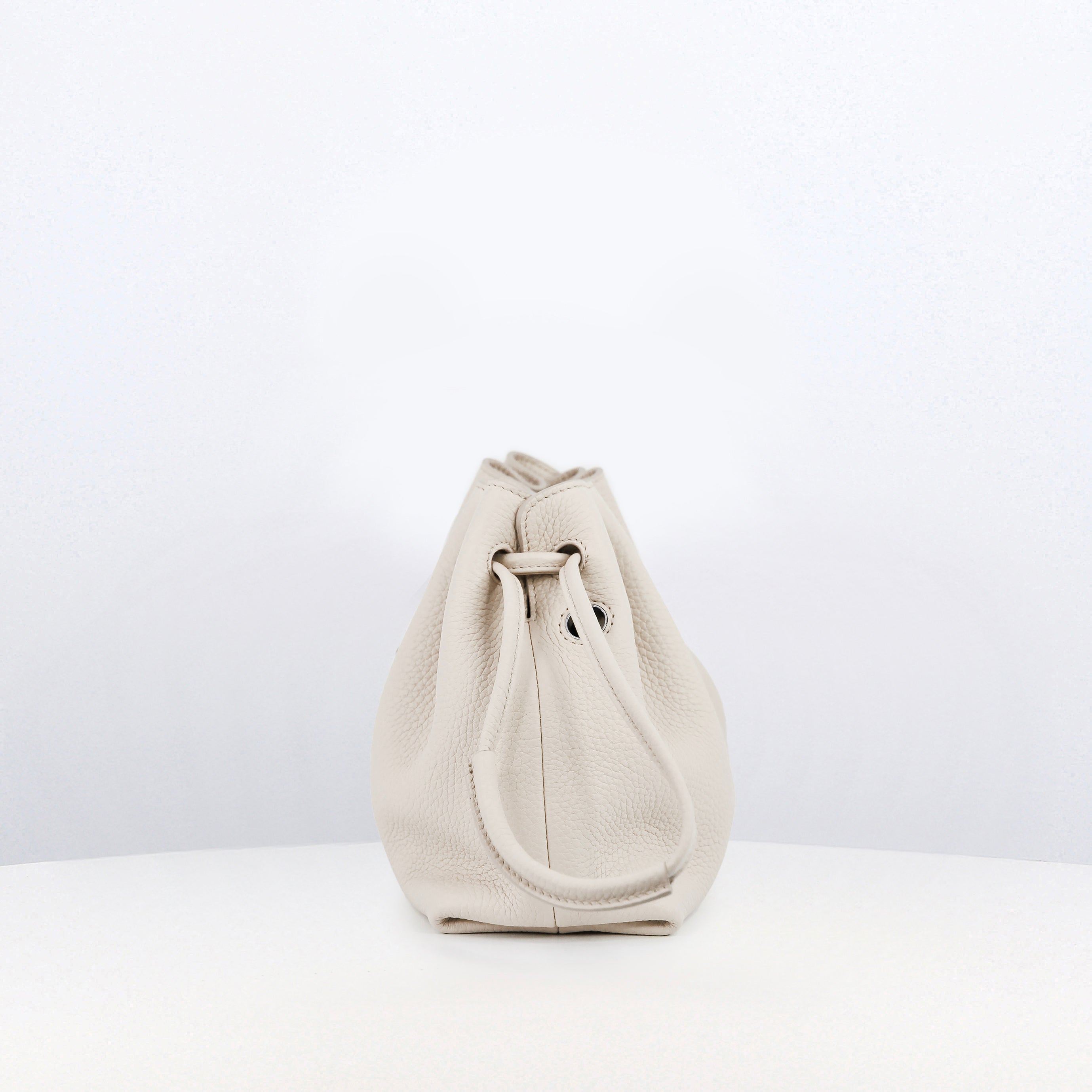 SAC BOURSE EN CUIR COLETTE MINI IVOIRE