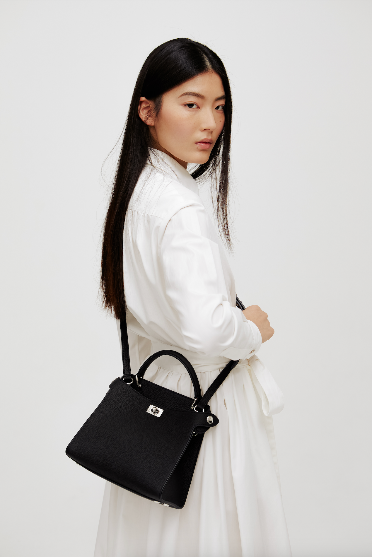 SAC A MAIN EN CUIR LUTECE MINI PRUNE