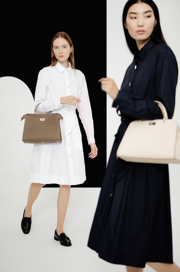 SAC À MAIN EN CUIR LUTECE PM TAUPE