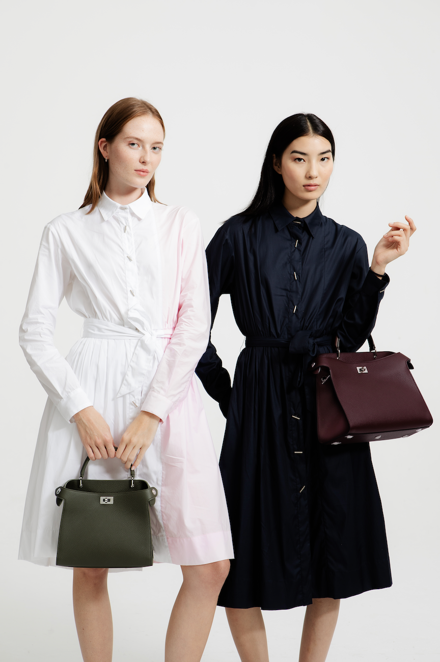 SAC À MAIN EN CUIR LUTECE PM PRUNE