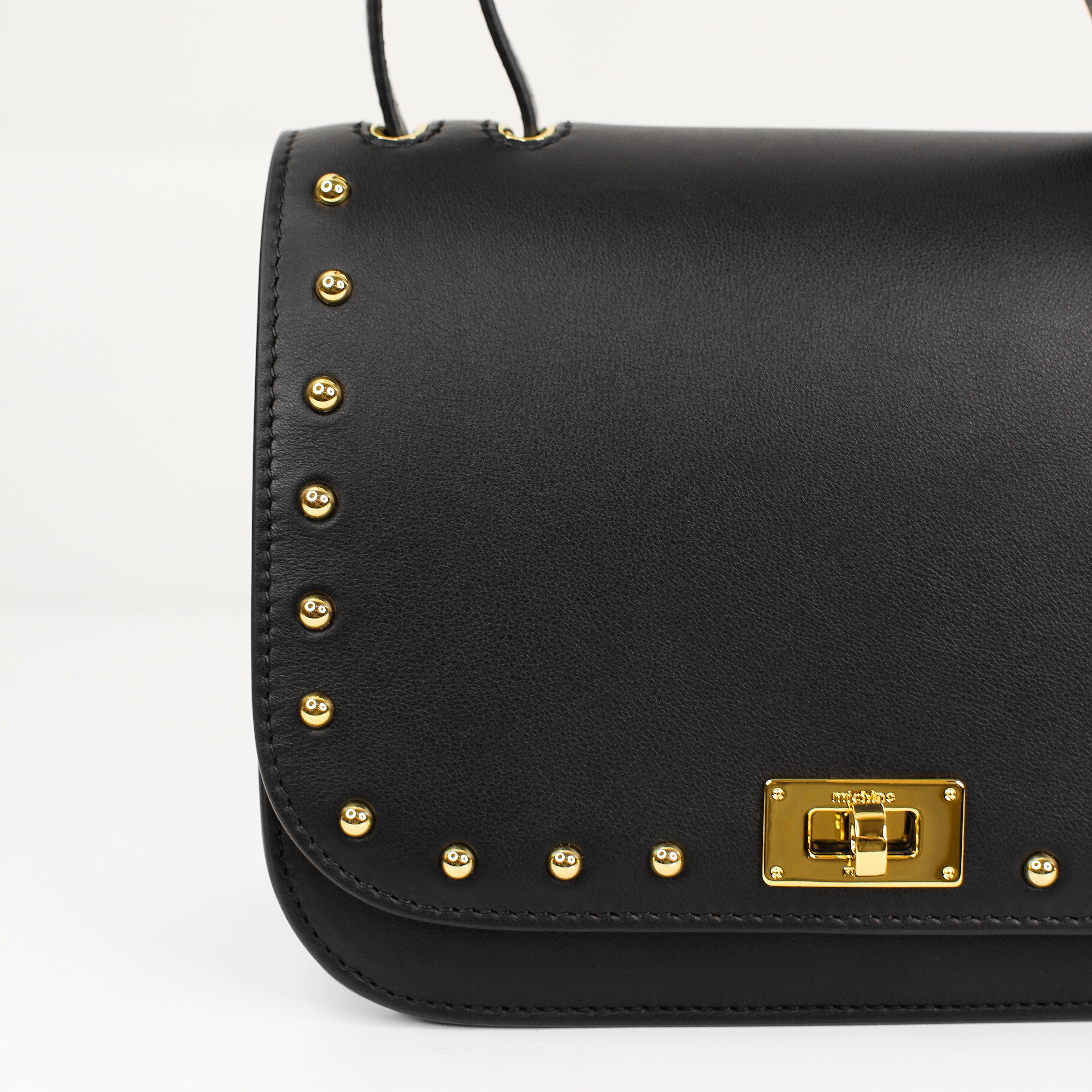 "Archive Event" SAC À RABAT EN CUIR ÉLYSÉE BLACK STUDS