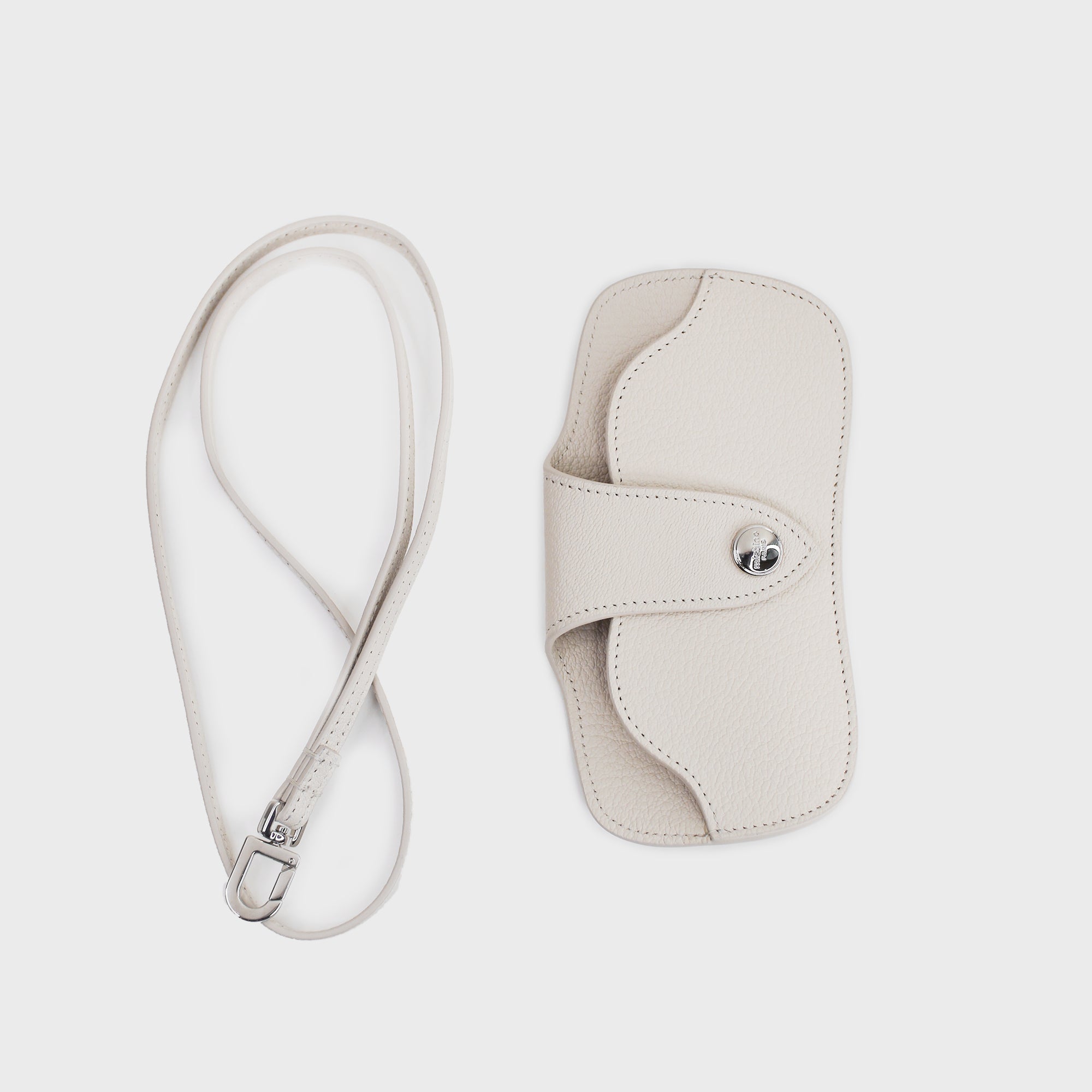 メガネケース アイボリー 