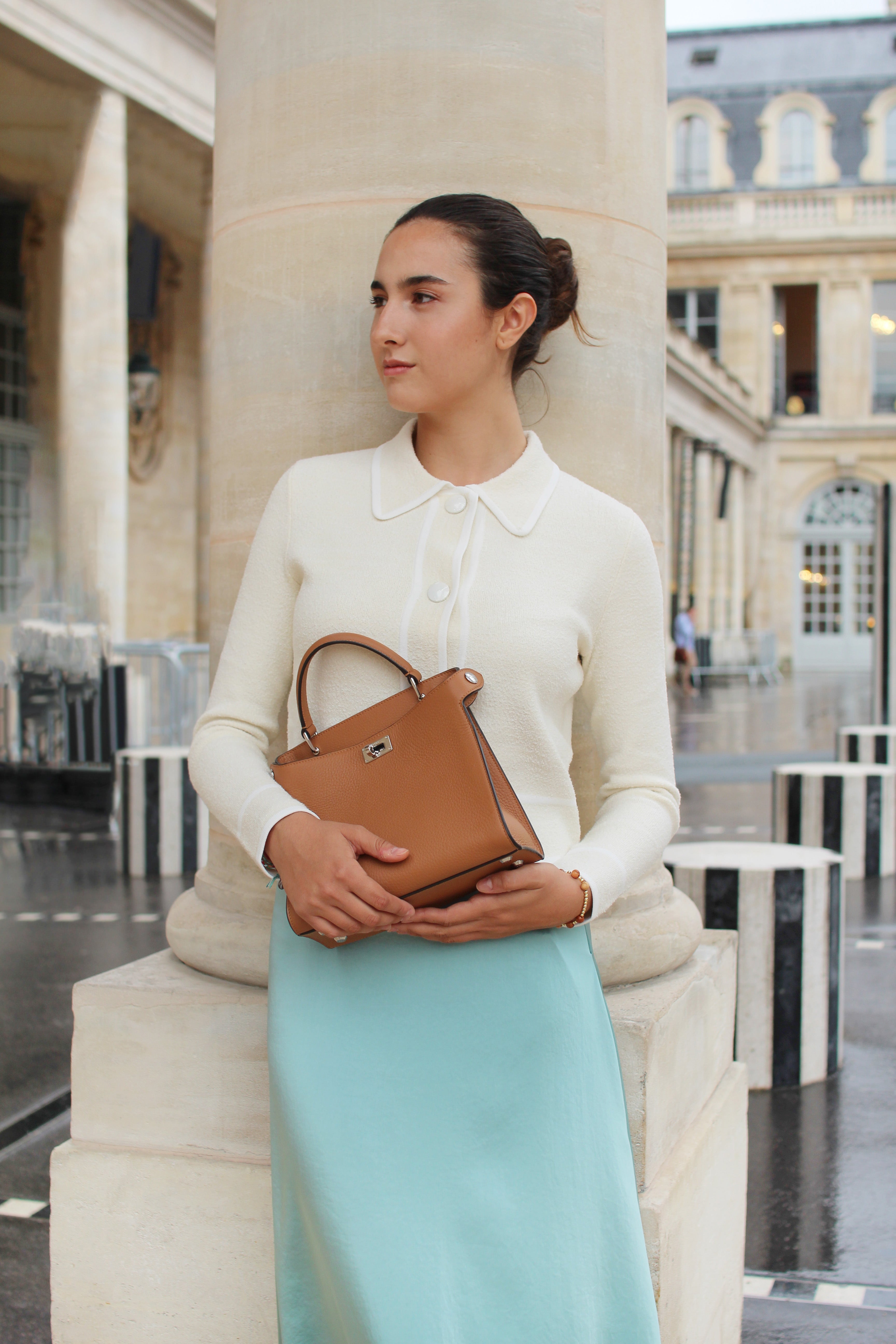 SAC À MAIN EN CUIR LUTECE MINI CAMEL