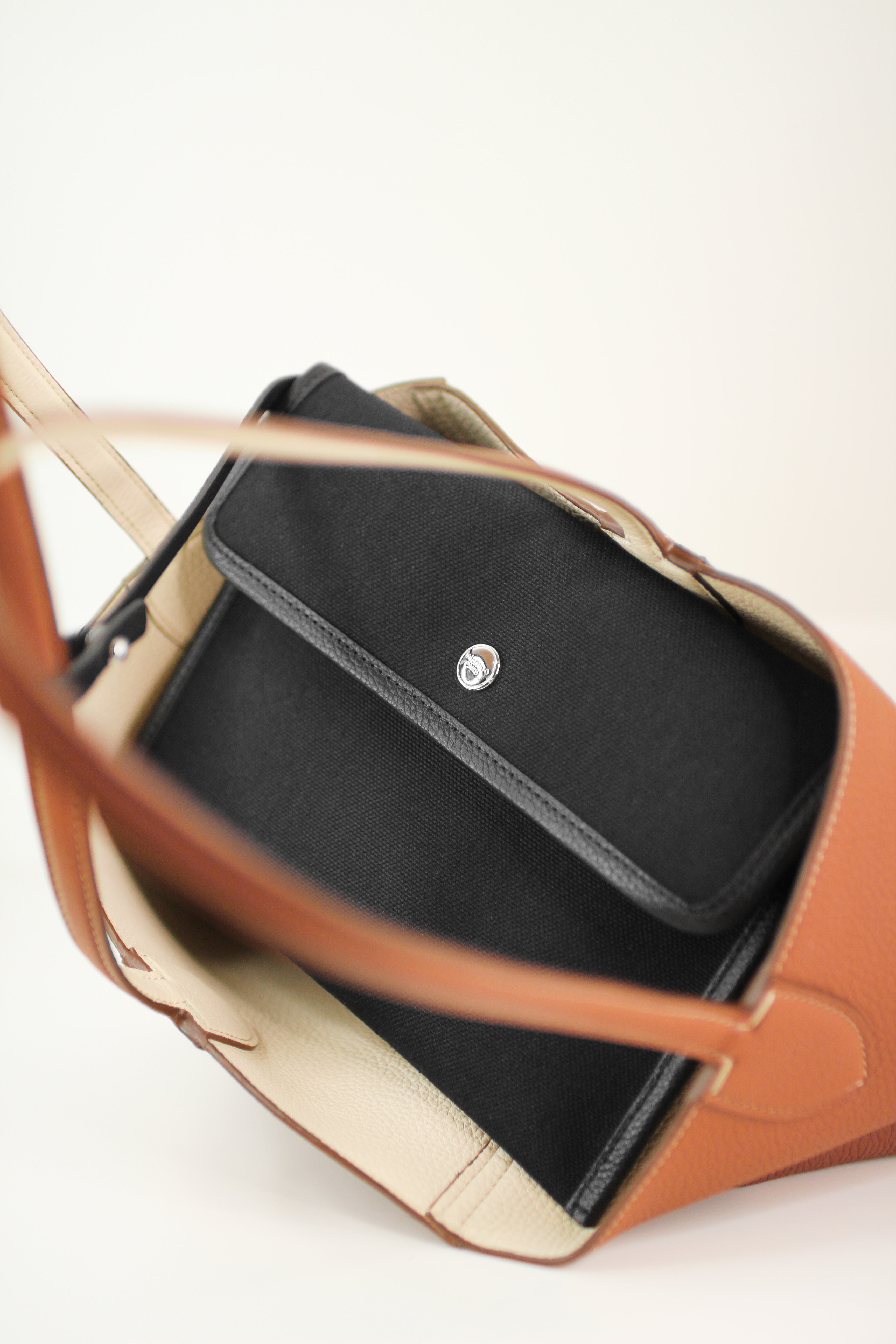 SAC CABAS EN CUIR RÉVERSIBLE RIVOLI EST/OUEST ECLIPSE/GOLD