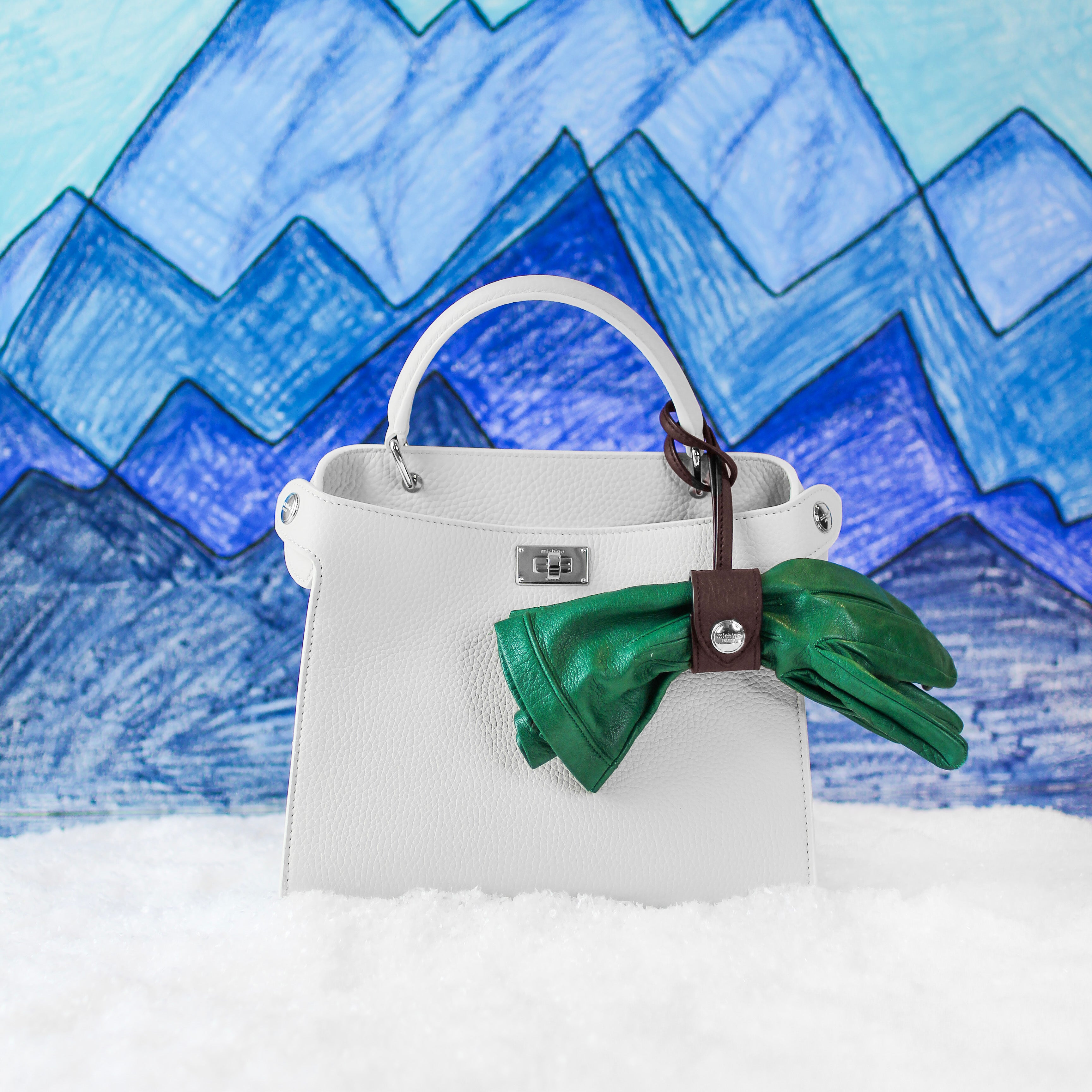 ギフトセット：ルテス ミニ クレ  & レザーグローブホルダー あずき色