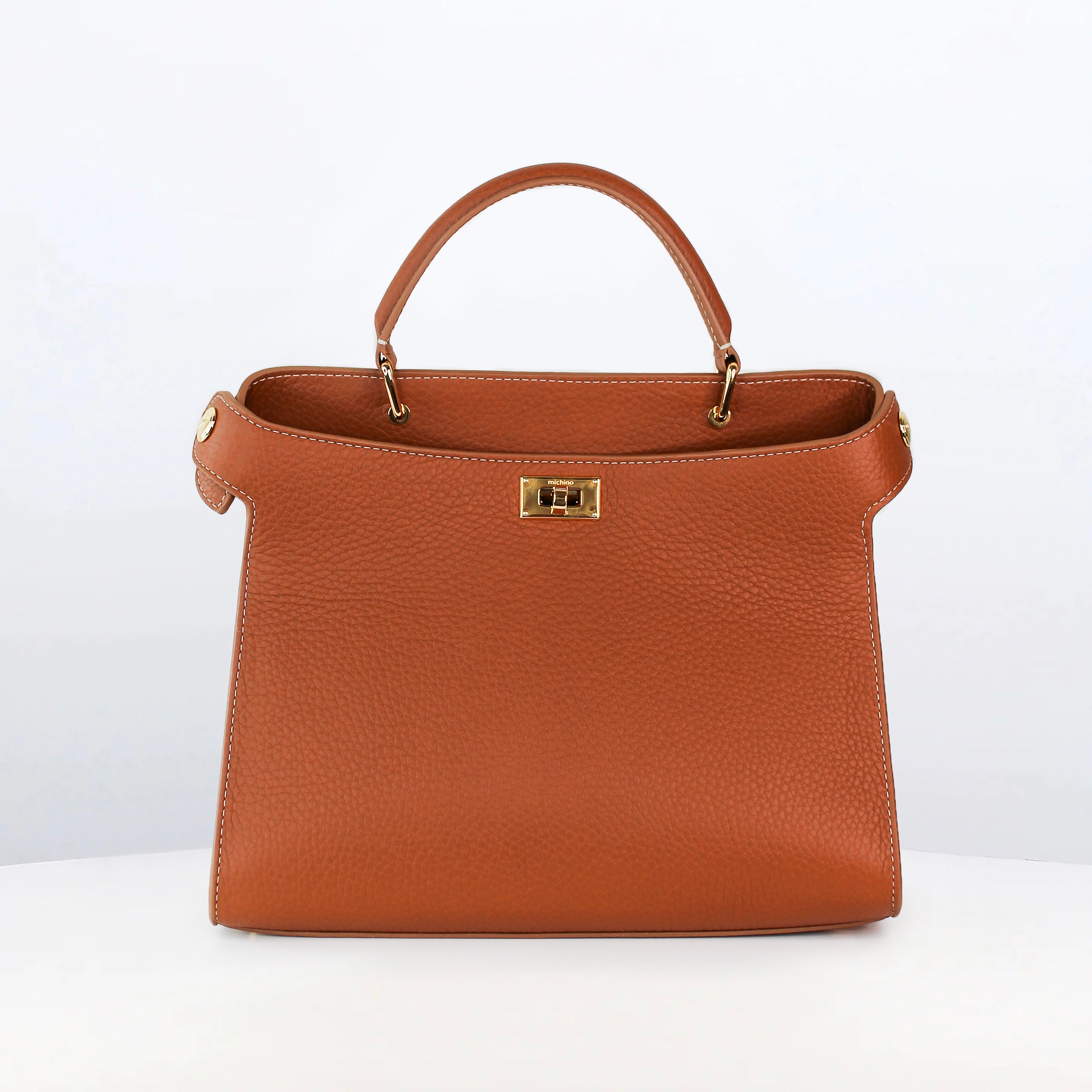 SAC À MAIN EN CUIR LUTECE 27 GOLD FINITIONS DORÉES