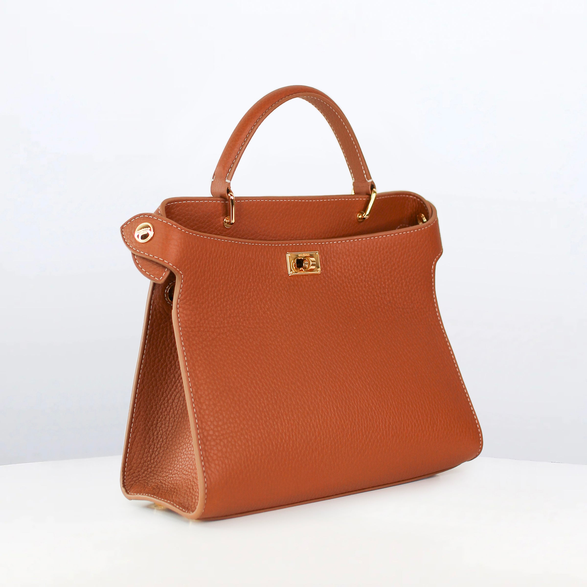 SAC À MAIN EN CUIR LUTECE 27 GOLD FINITIONS DORÉES