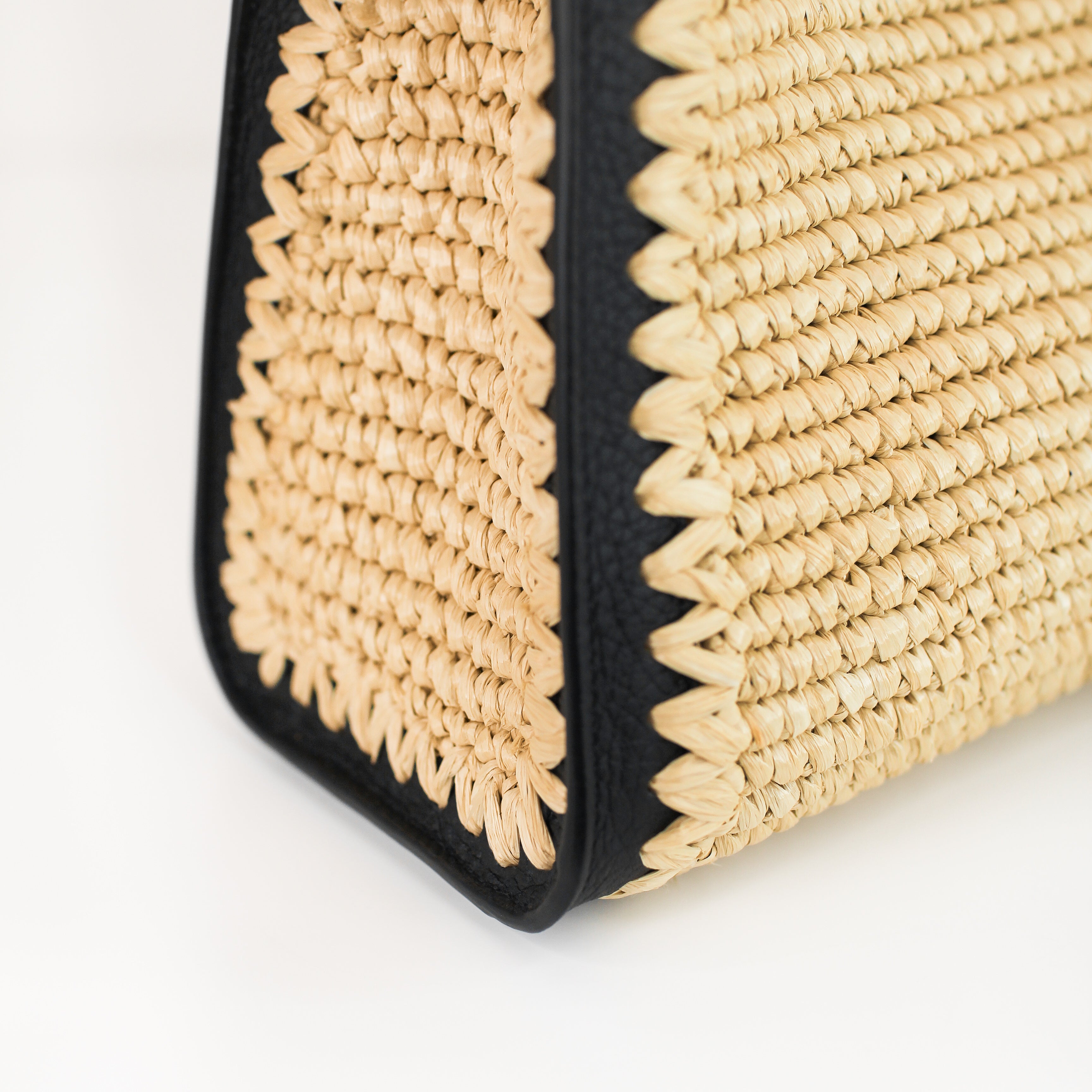 SAC À MAIN LUTECE MINI NOIR RAFFIA