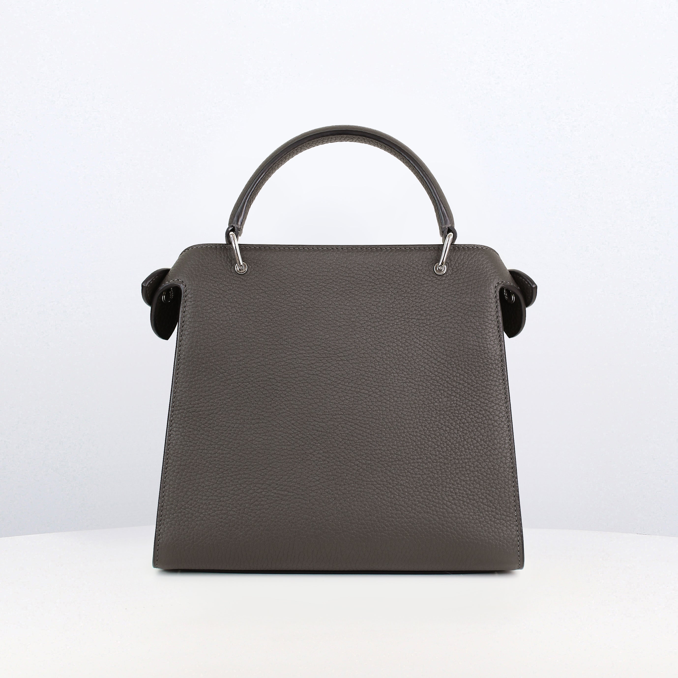 SAC À MAIN EN CUIR LUTECE MINI GRIS CHARBON