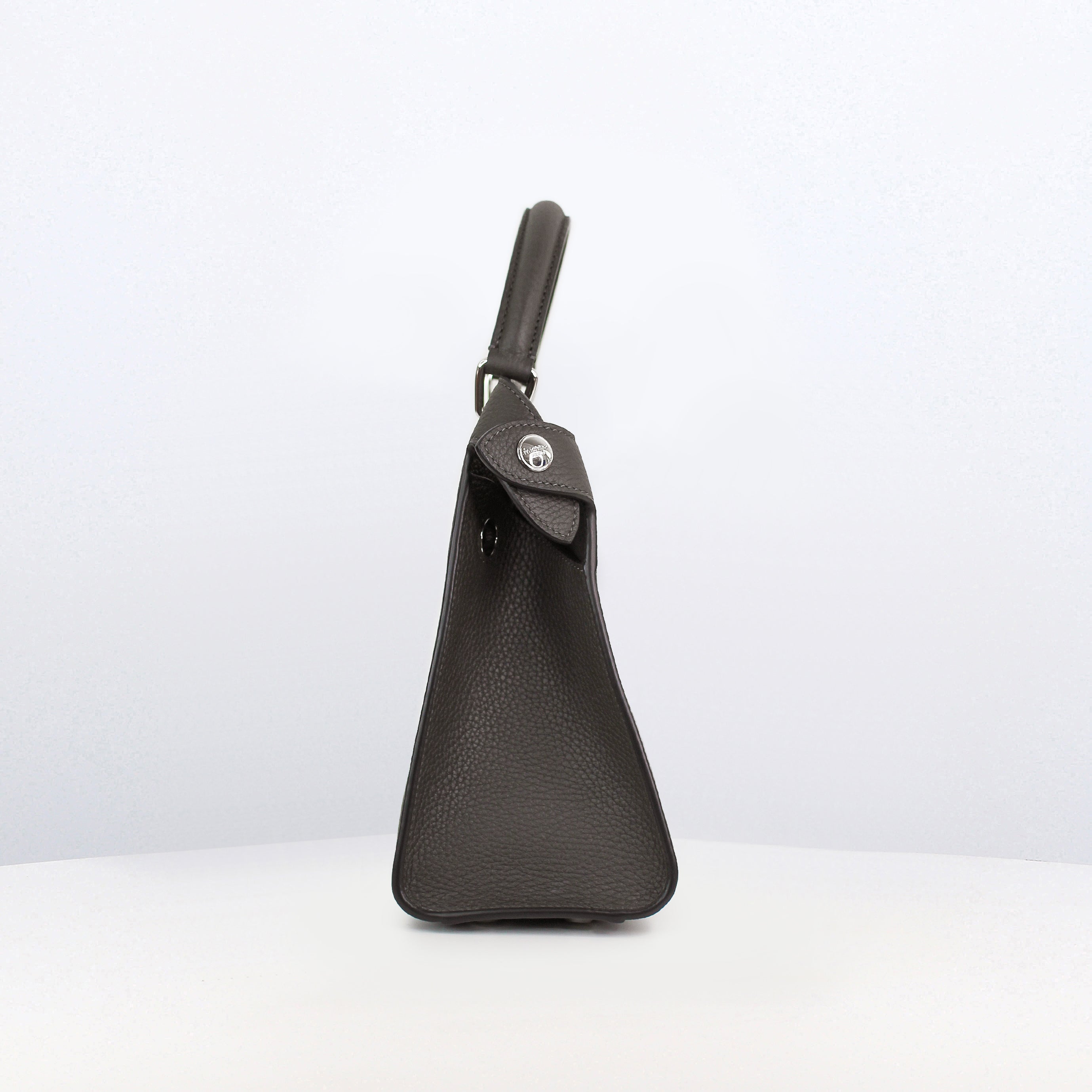 SAC À MAIN EN CUIR LUTECE MINI GRIS CHARBON