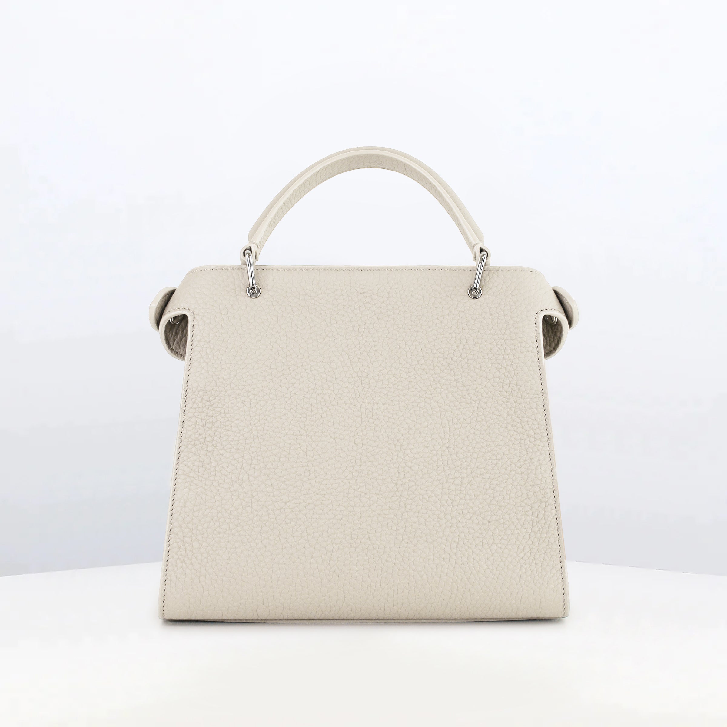 SAC À MAIN EN CUIR LUTECE MINI CRAIE