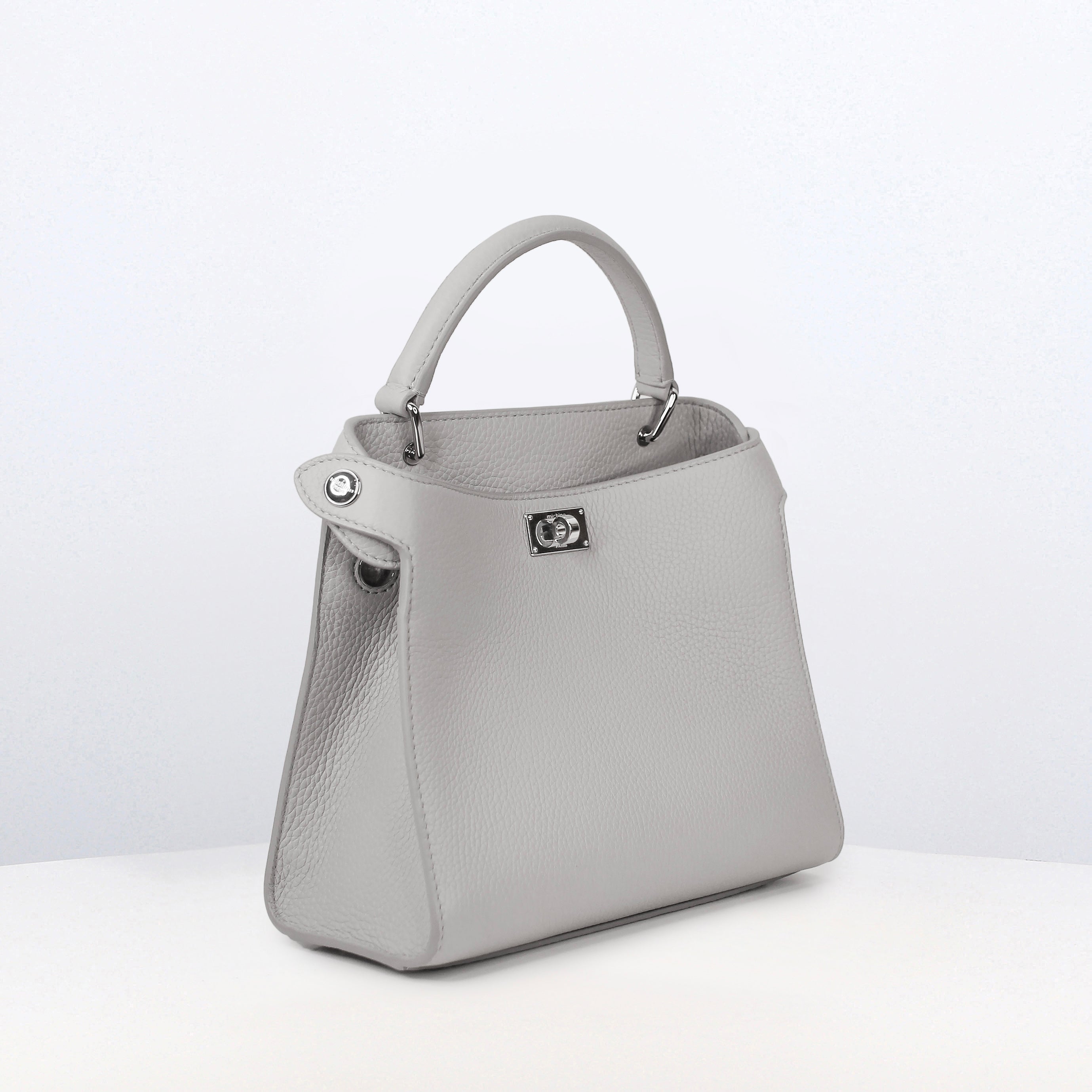 LEATHER HANDBAG LUTECE MINI DUNE