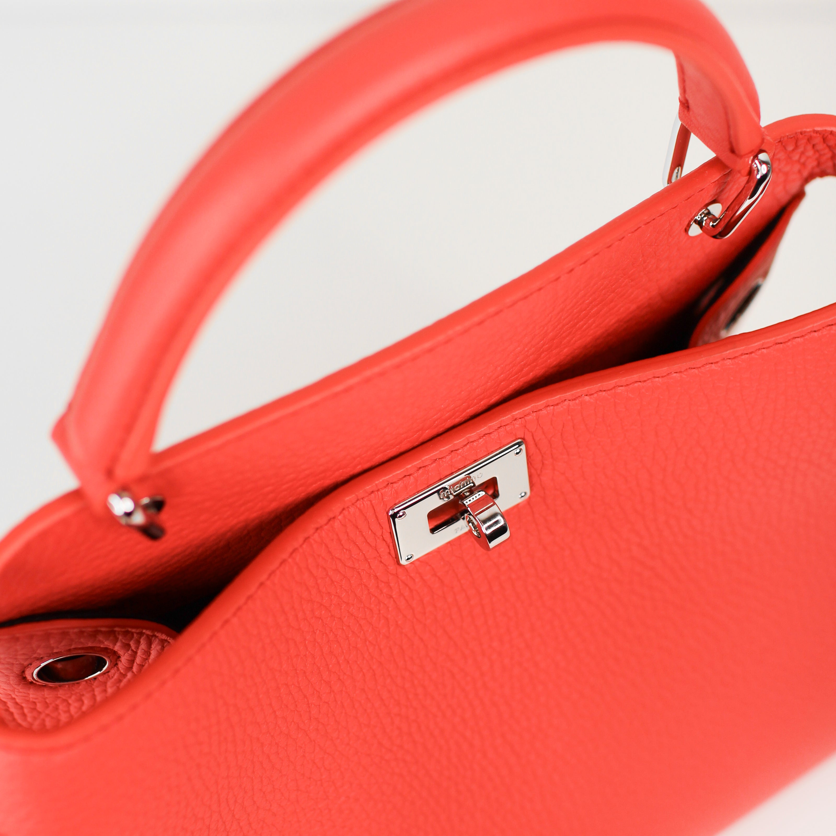 SAC À MAIN EN CUIR LUTECE MINI GÉRANIUM