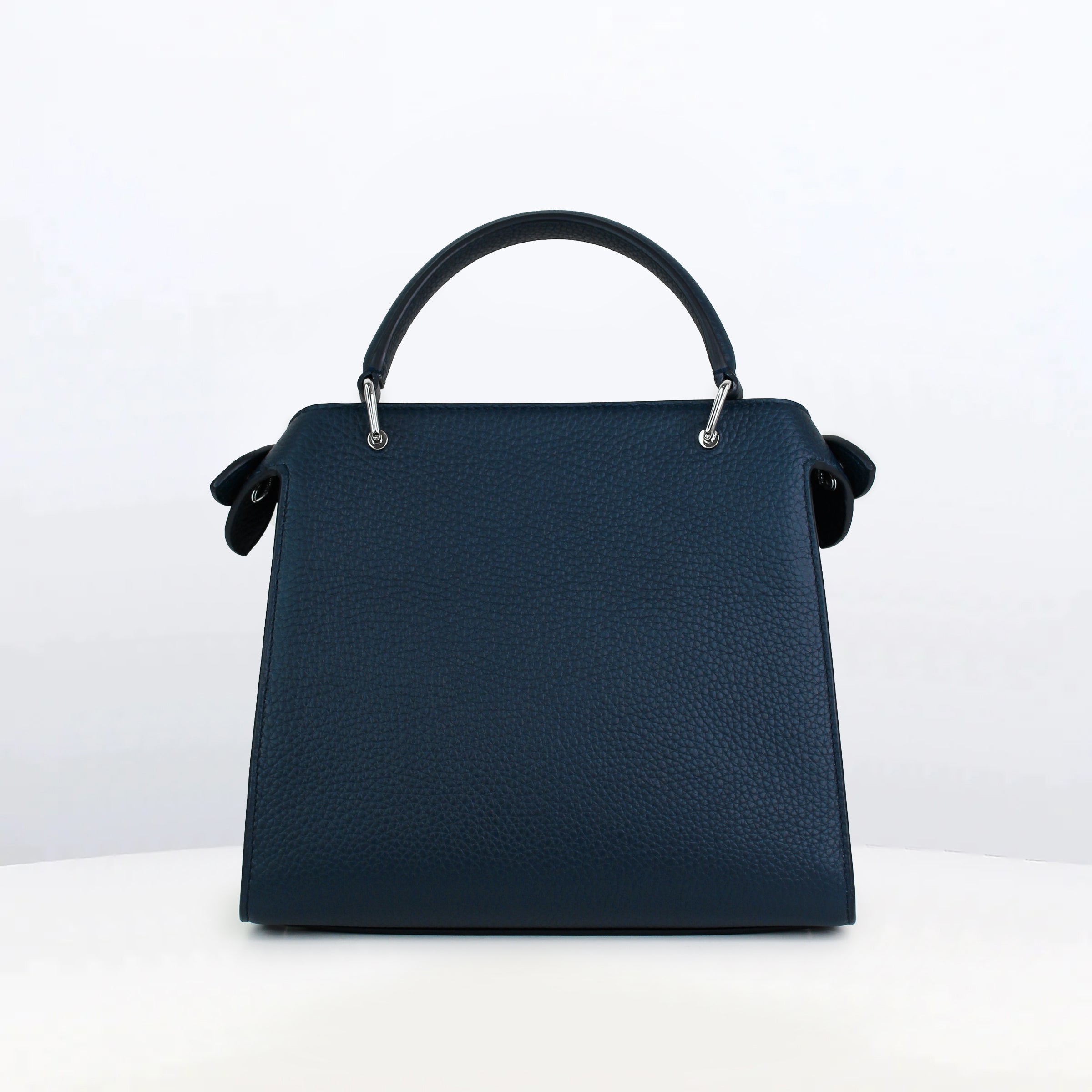 SAC À MAIN EN CUIR LUTECE MINI BLEU MARINE