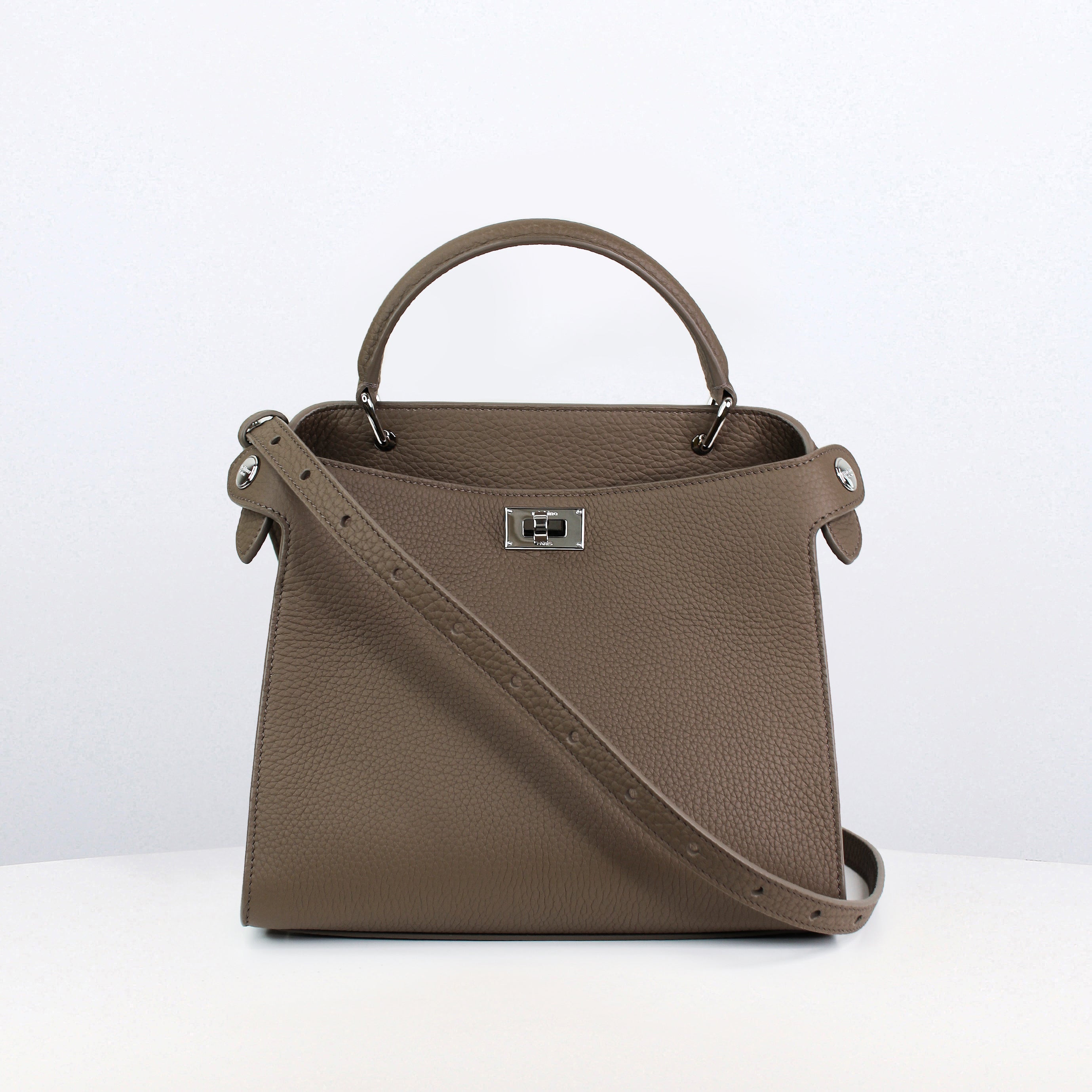 SAC À MAIN EN CUIR LUTECE MINI TAUPE