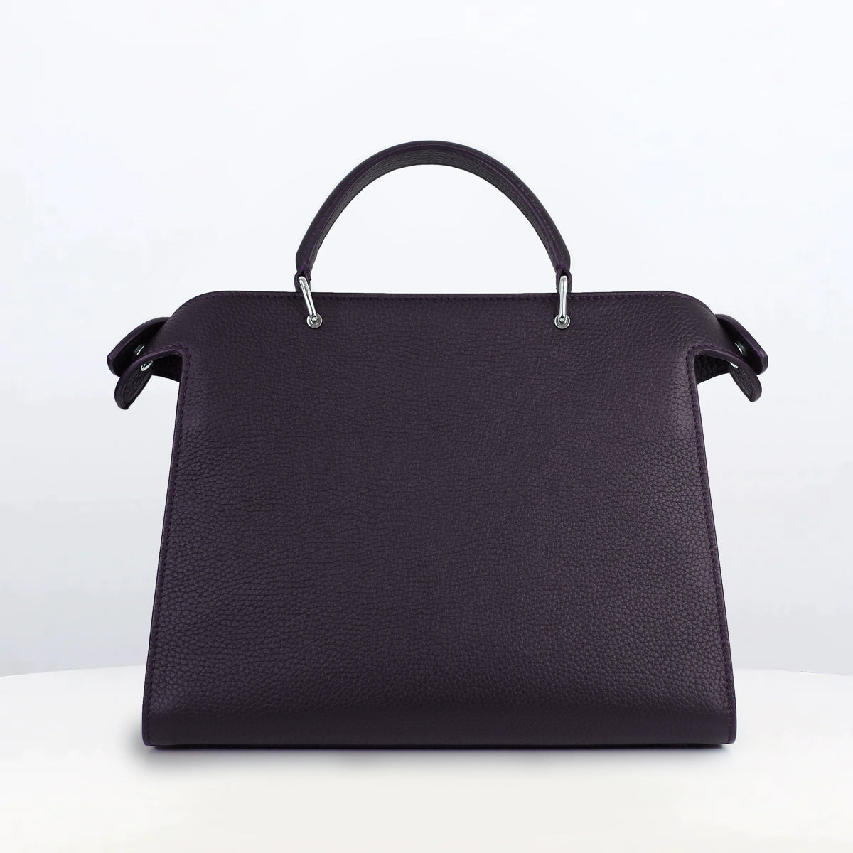 LEATHER HANDBAG LUTECE PM RAISIN