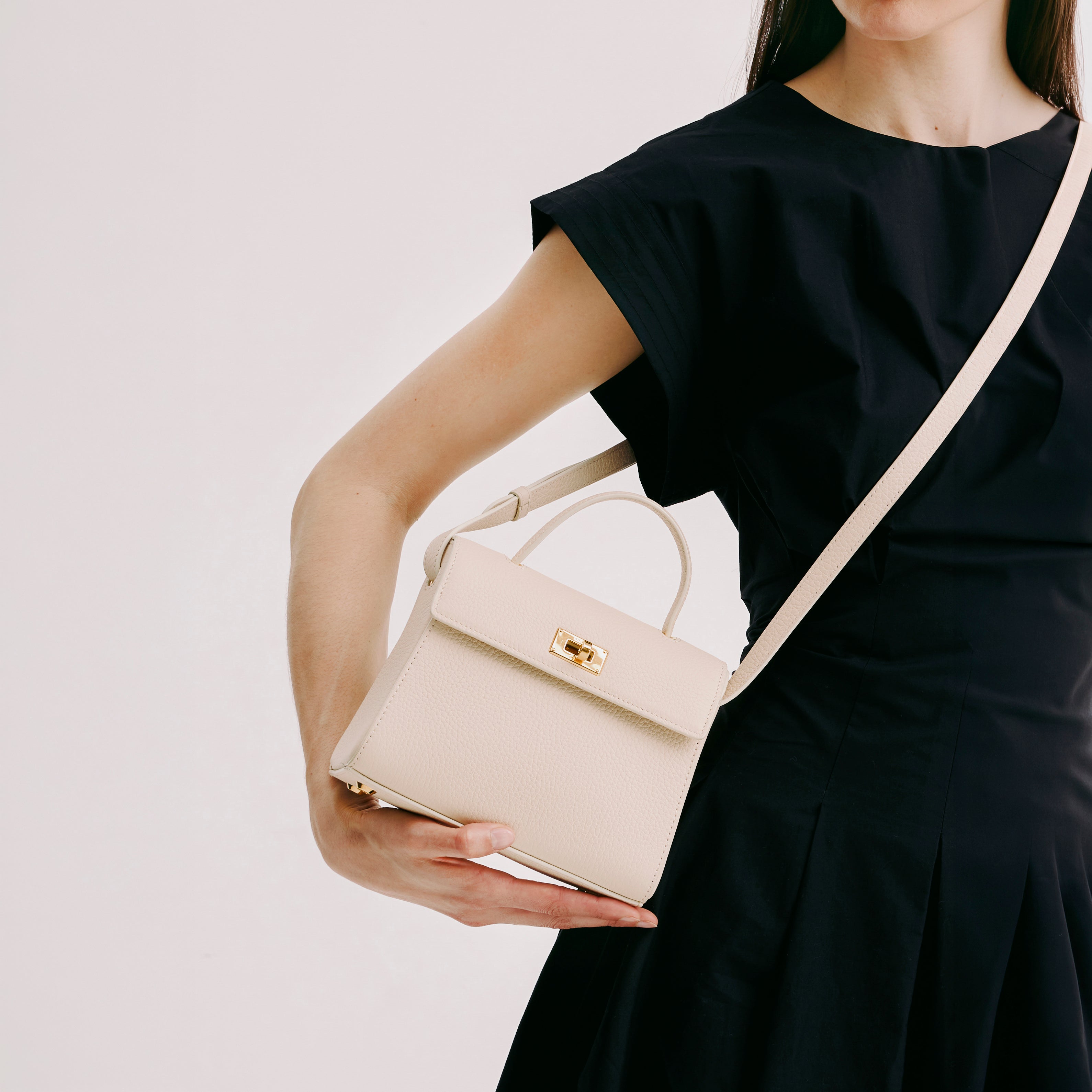 SAC À MAIN EN CUIR PALAIS ROYAL MINI IVOIRE