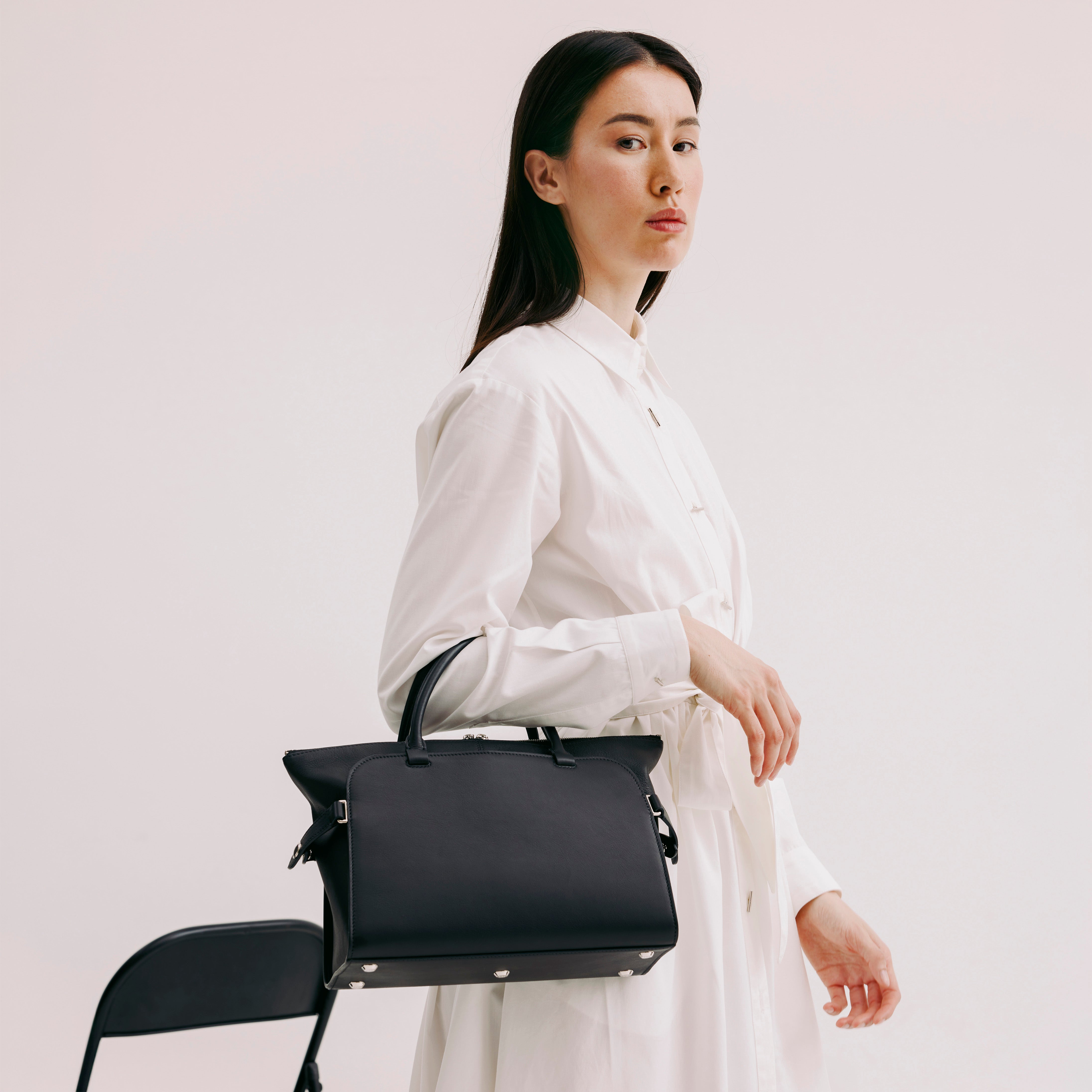SAC À MAIN EN CUIR SEPTIÈME PM NOIR