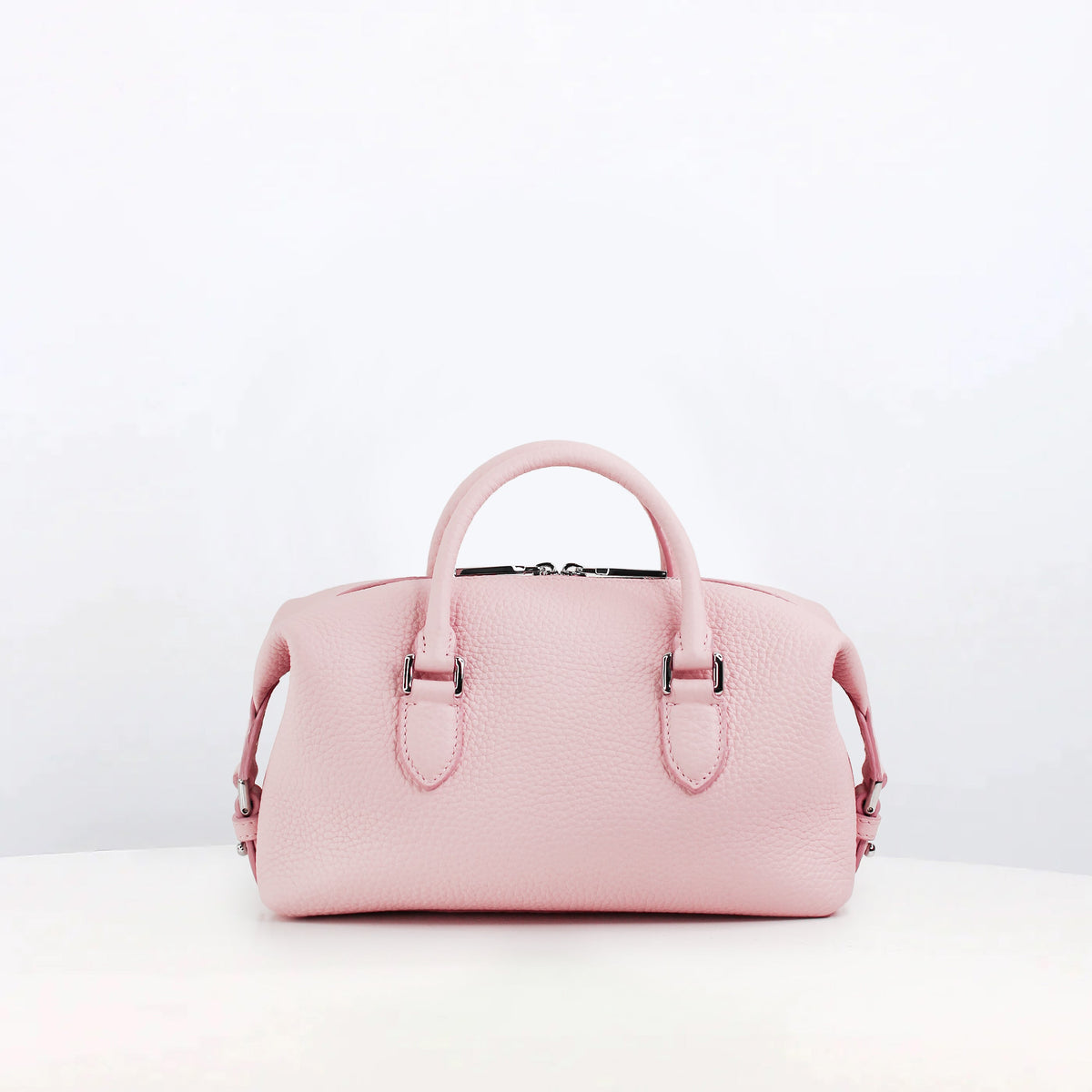 DUFFLE LEATHER BAG MONTPARNASSE NANO LIGHT PINK