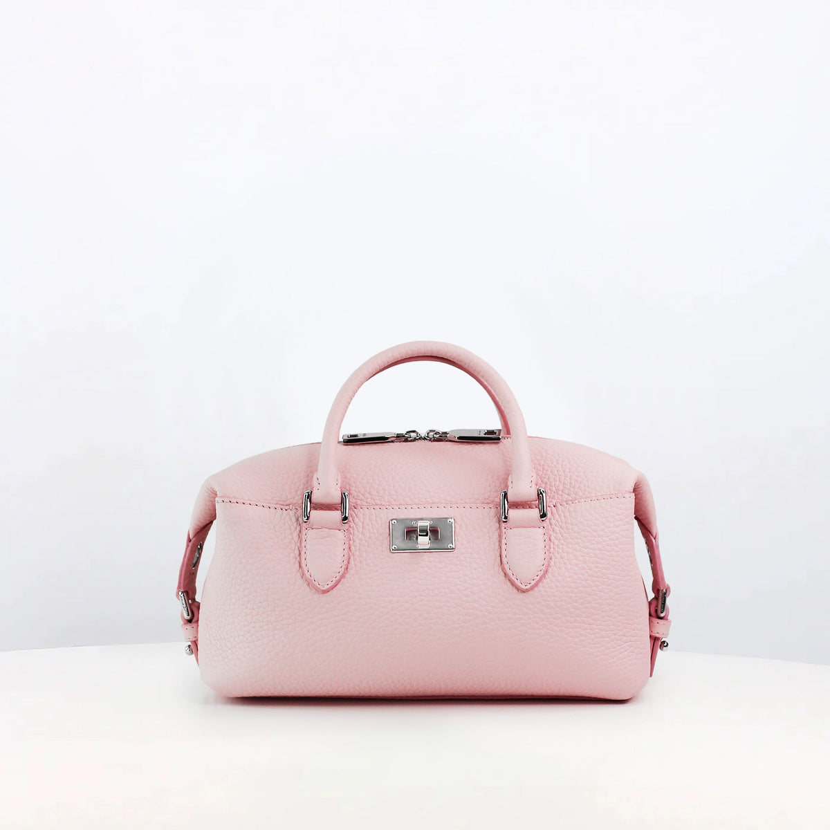 DUFFLE LEATHER BAG MONTPARNASSE NANO LIGHT PINK