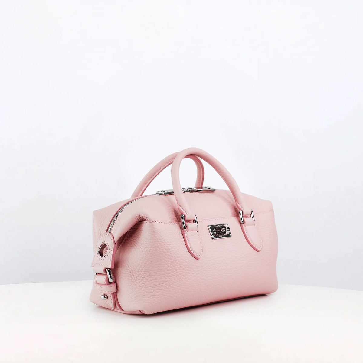 DUFFLE LEATHER BAG MONTPARNASSE NANO LIGHT PINK